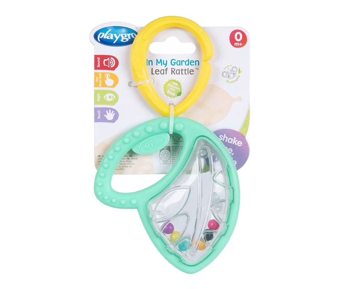 Дрънкалка Playgro, листо, 0м+