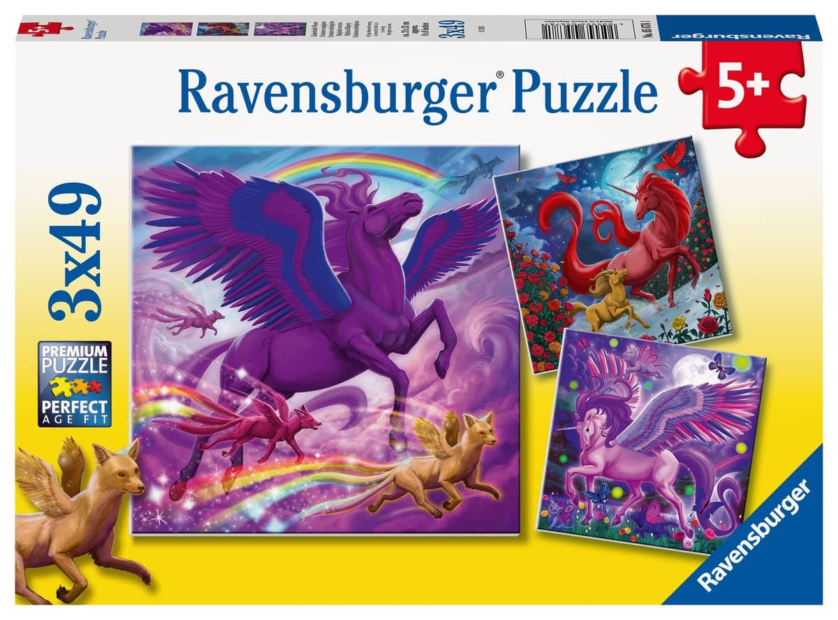 Пъзел Ravensburger 3x49 ел. - Митично величие