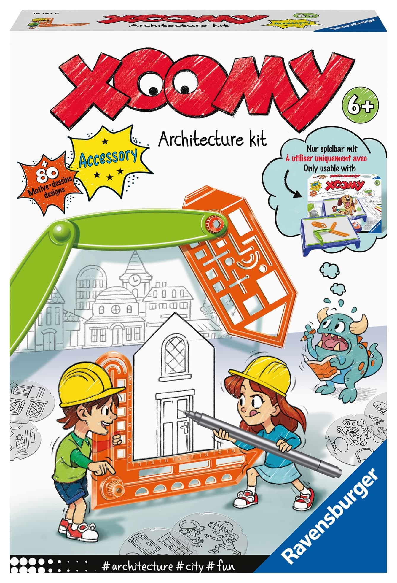 Рисувателна игра Ravensburger - Xoomy® допълнение: Архитектурен комплект