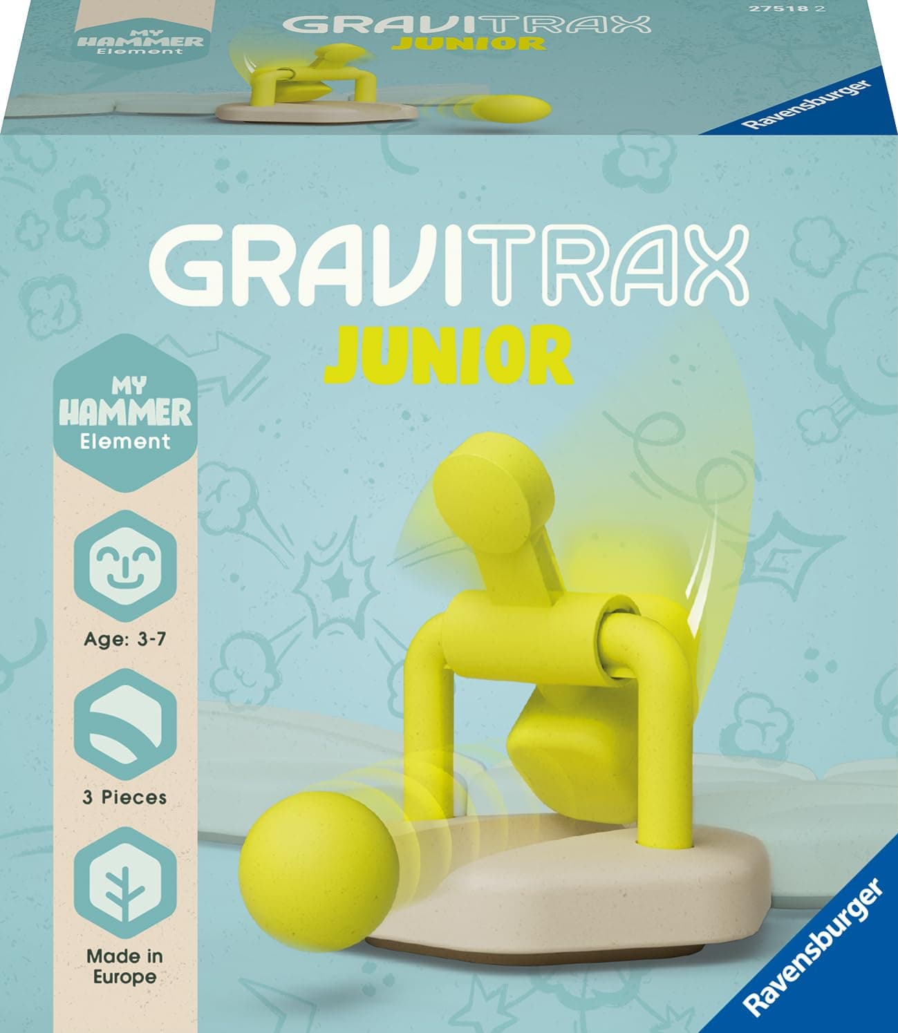 Настолна игра Ravensburger GraviTrax Junior - Допълнение Element Чук