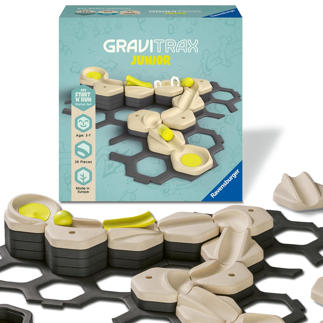 Настолна игра Ravensburger GraviTrax Junior - Стартов комплект: Start S Старт и бягане