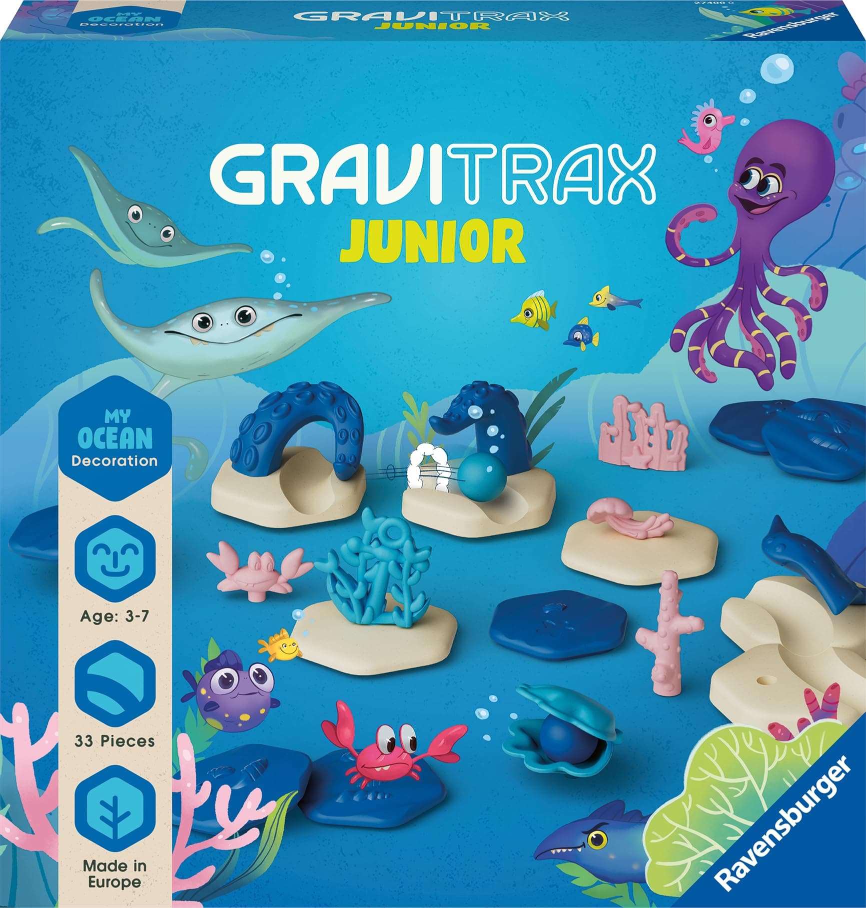 Настолна игра Ravensburger GraviTrax Junior - Допълнение Океан