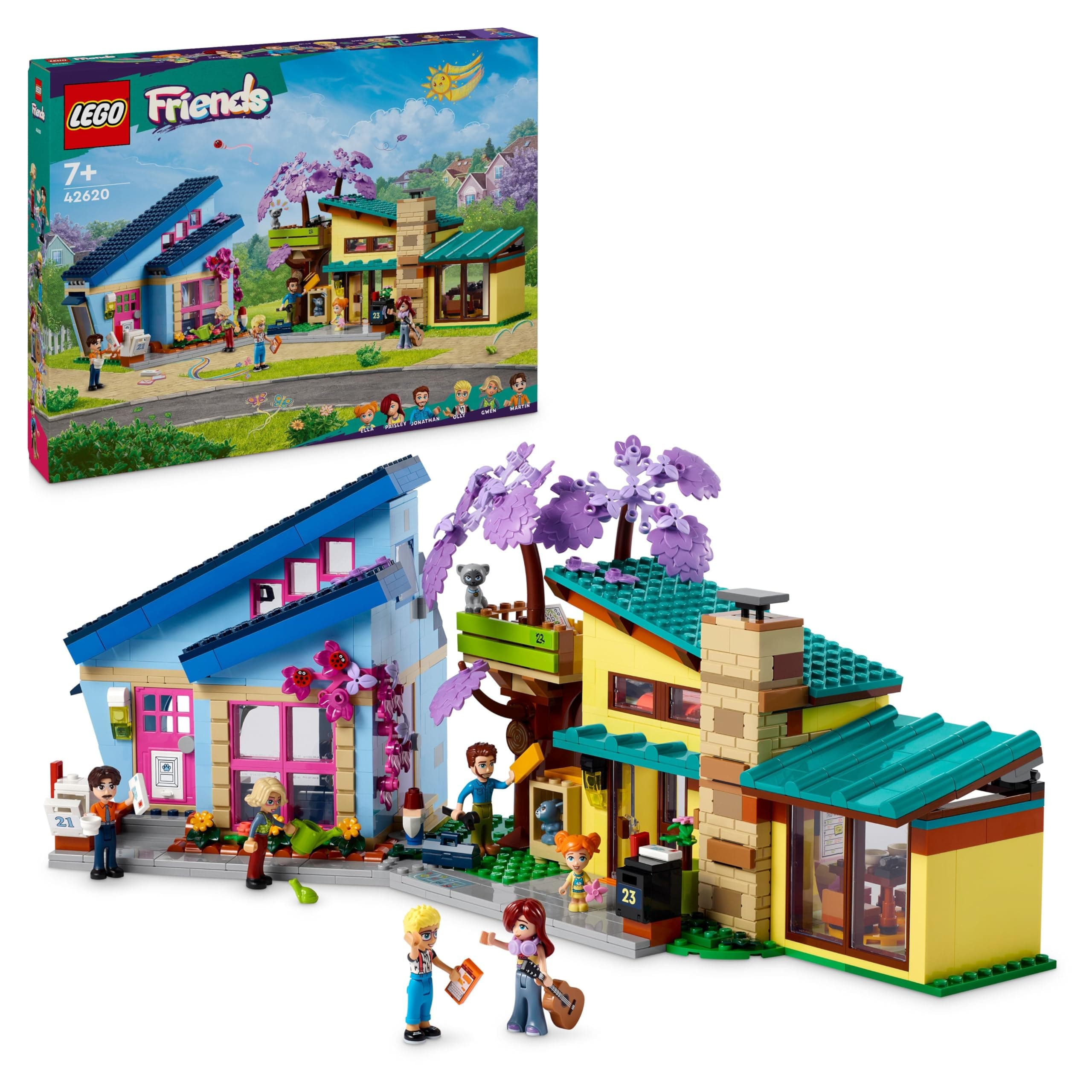 LEGO® Friends 42620 - Семейните къщи на Оли и Пейсли