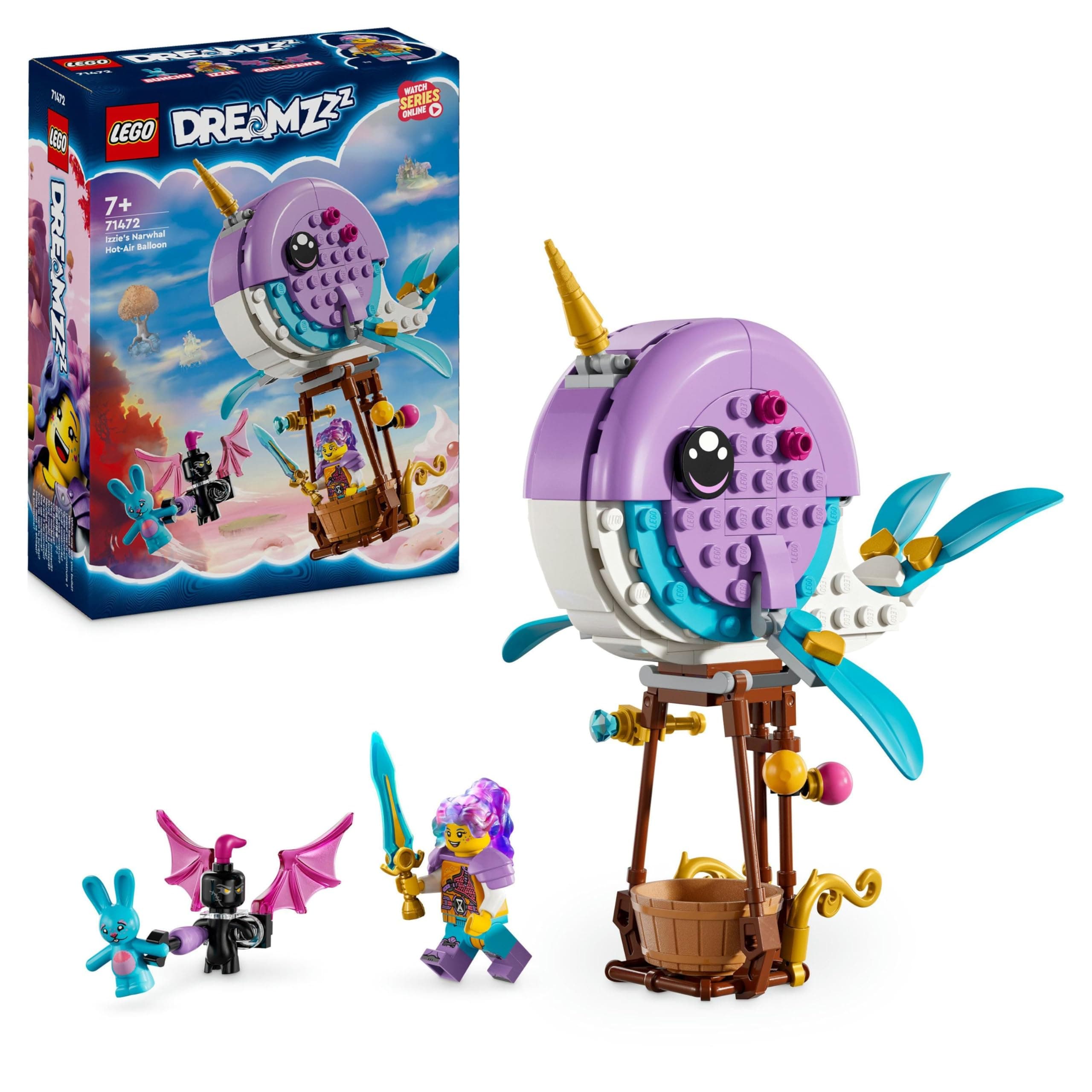 LEGO® DREAMZzz™ 71472 - Нарвалът на Изи – балон с горещ въздух