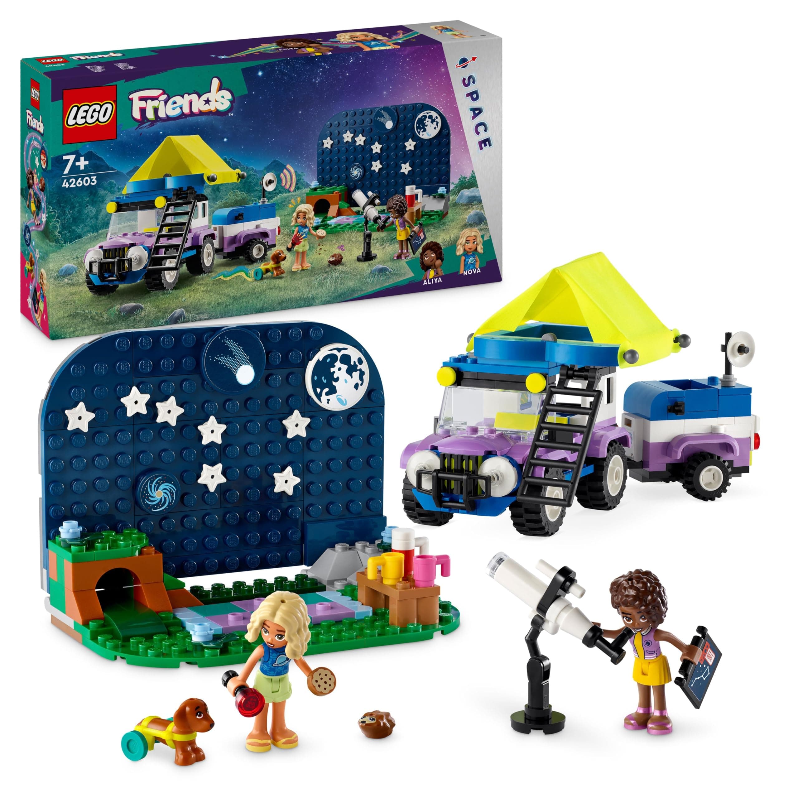 LEGO® Friends Space 42603 - Къмпинг джип за наблюдение на звездите