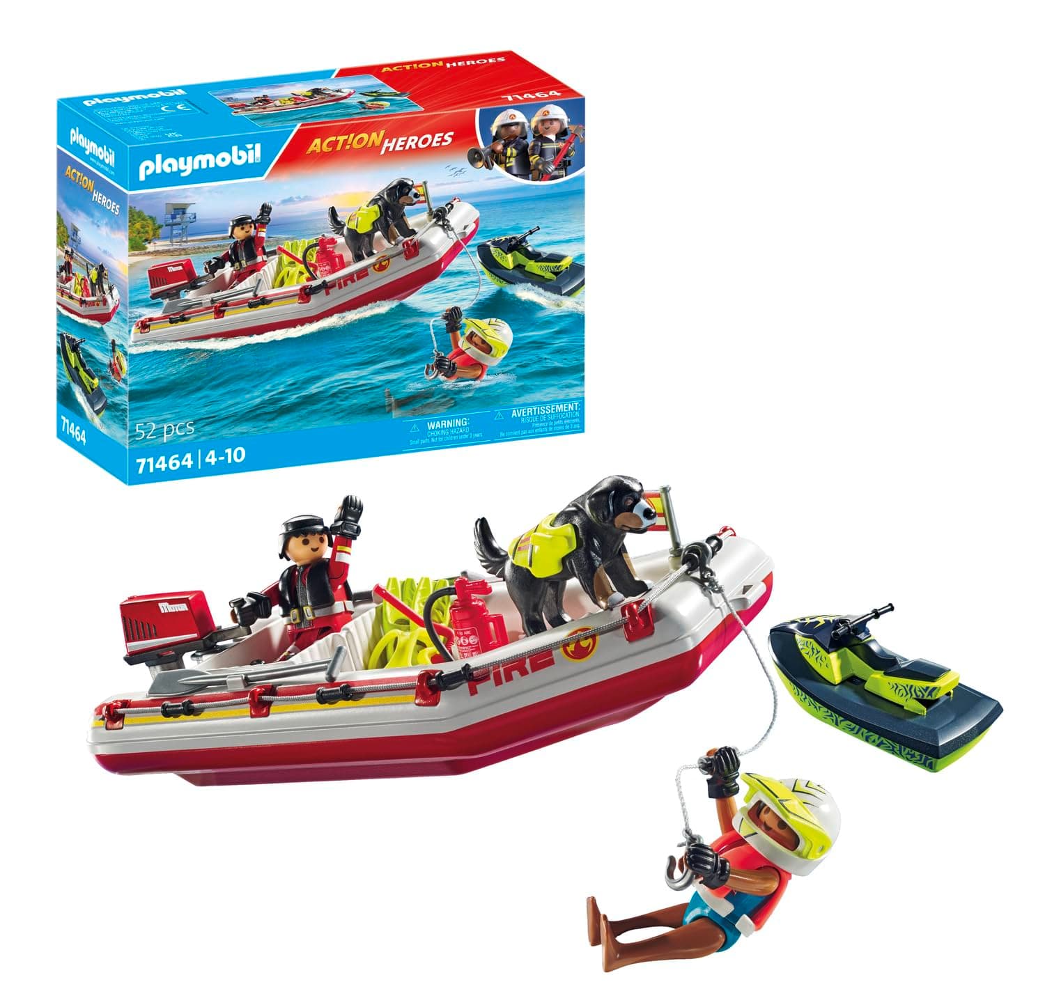 Playmobil - Пожарна лодка с воден скутер