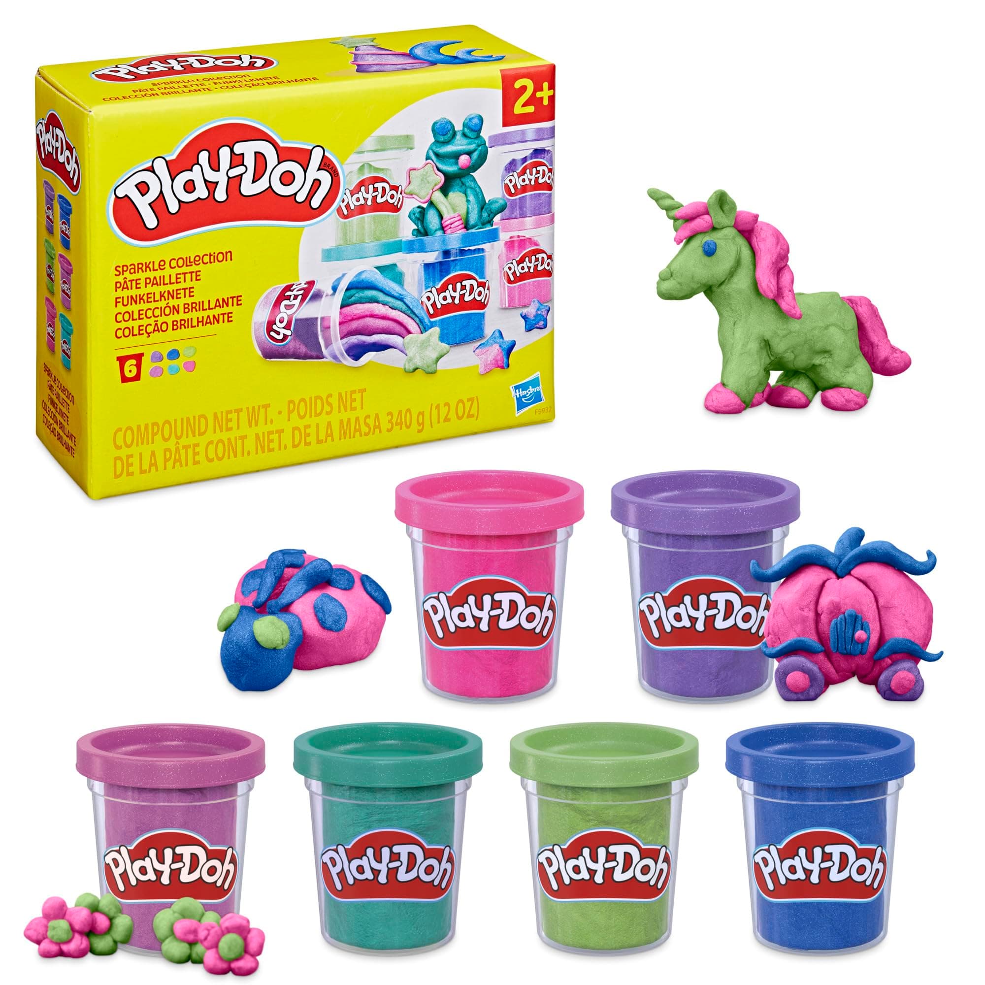 Play Doh - Комплект от 6 цвята, блестящи