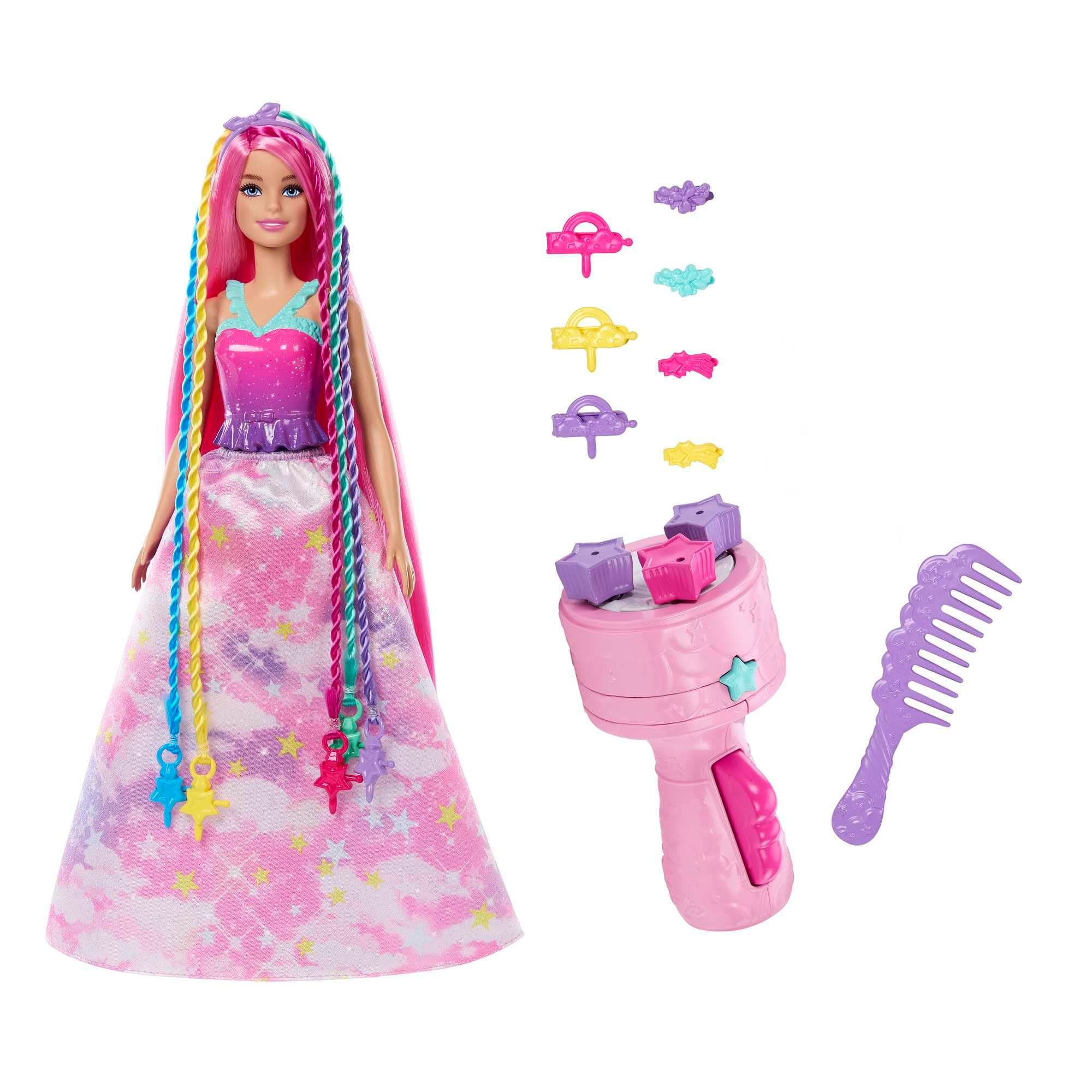 Кукла Barbie - Комплект с машинка за плитки и аксесоари за прически