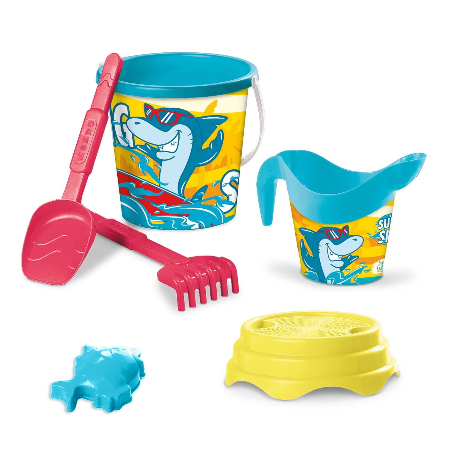 Mondo - Комплект кофа за пясък Ф170 с лейка, Сърфираща акула