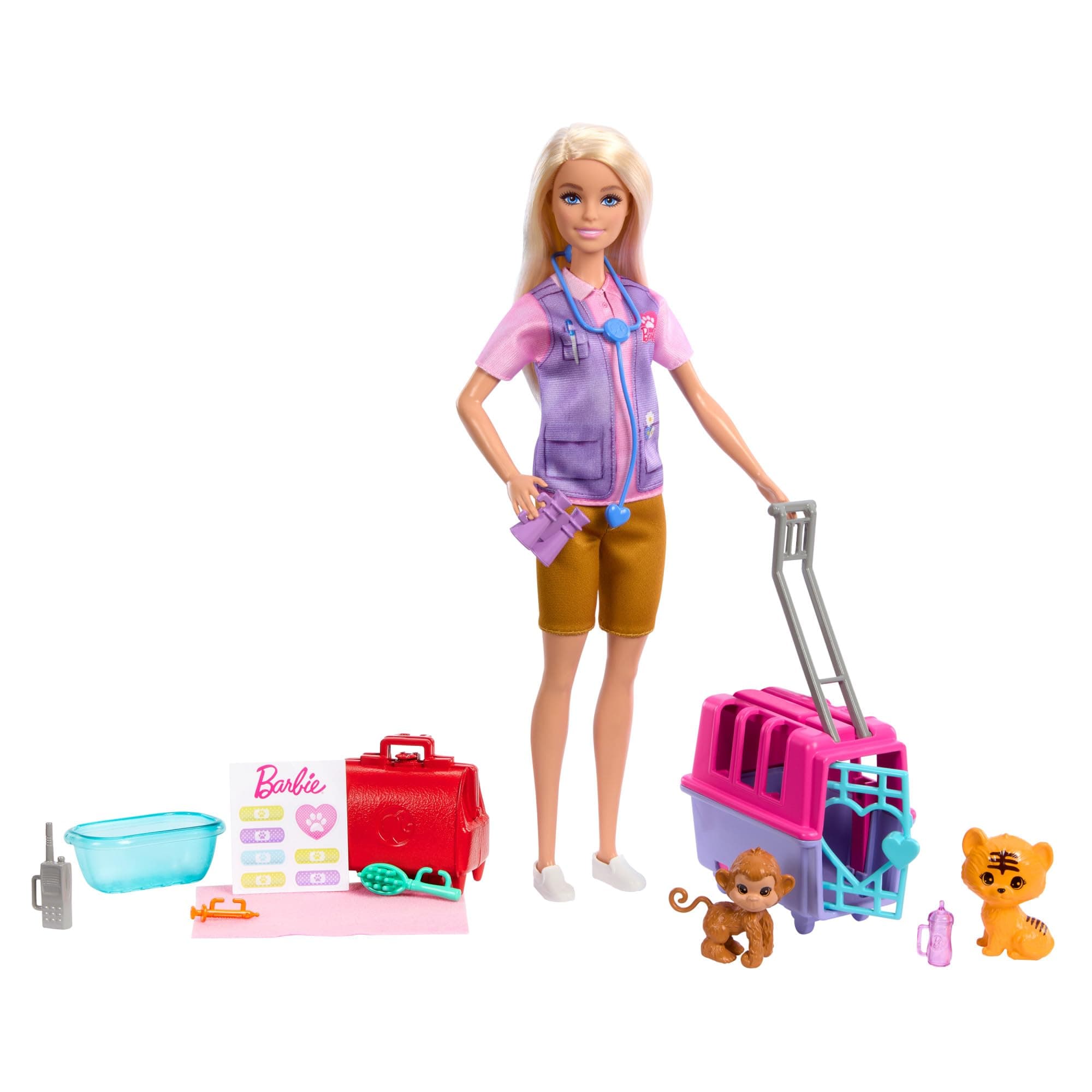 Кукла Barbie - Комплект Барби с животни