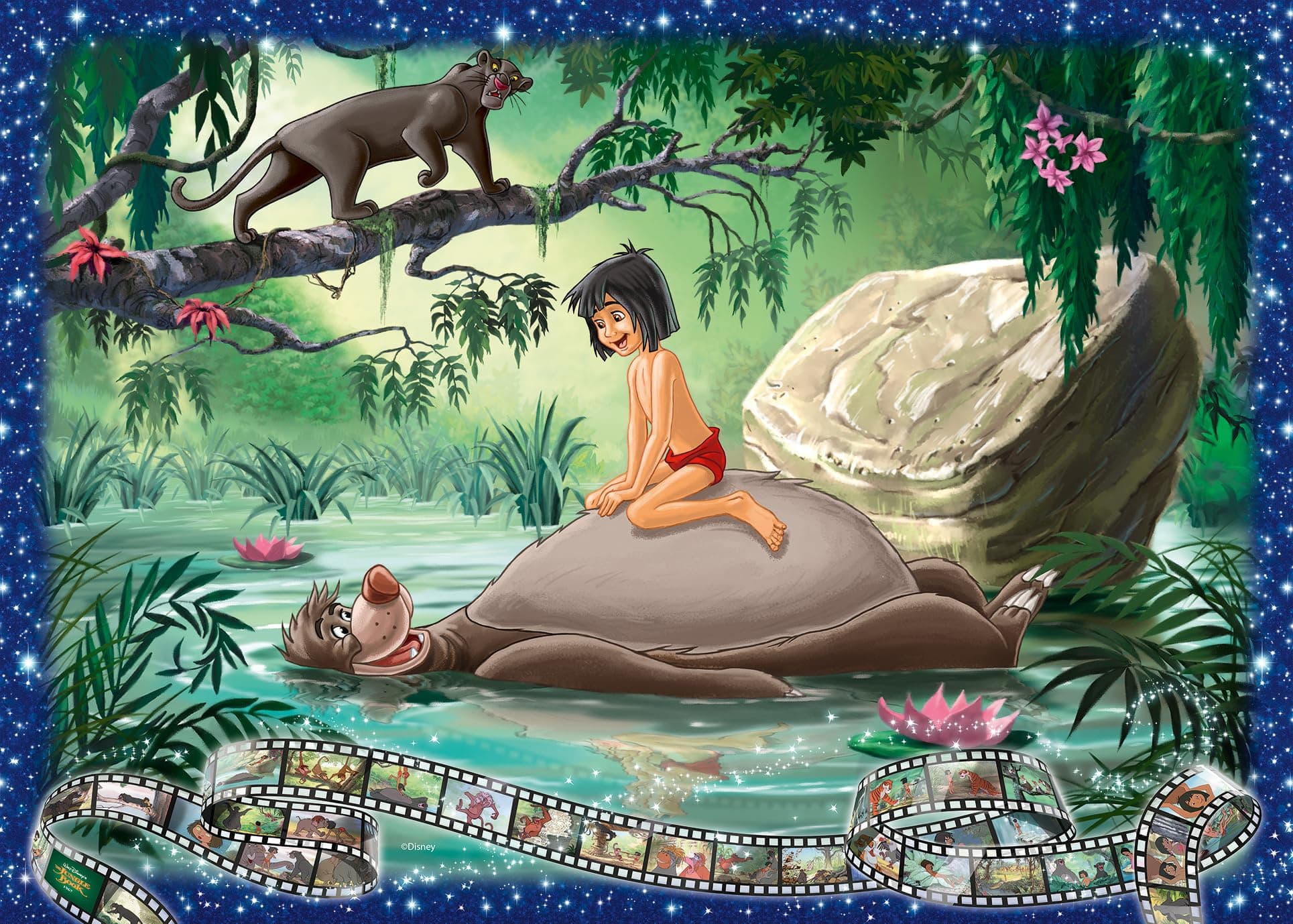 Пъзел Ravensburger 1000 ел. - Дисни колекция: Книгата за джунглата