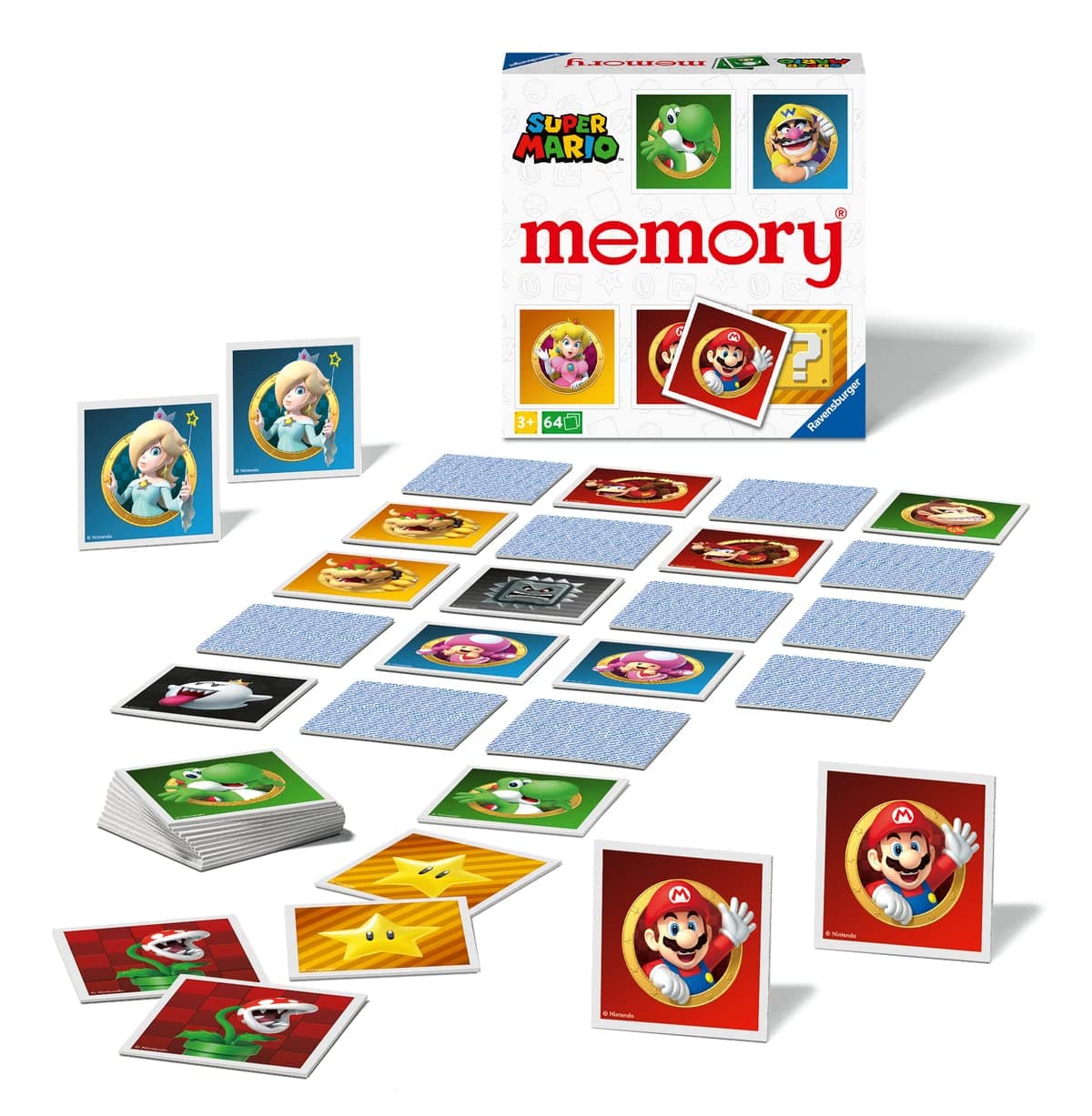 Игра Мемори карти 64 броя Ravensburger - Супер Марио