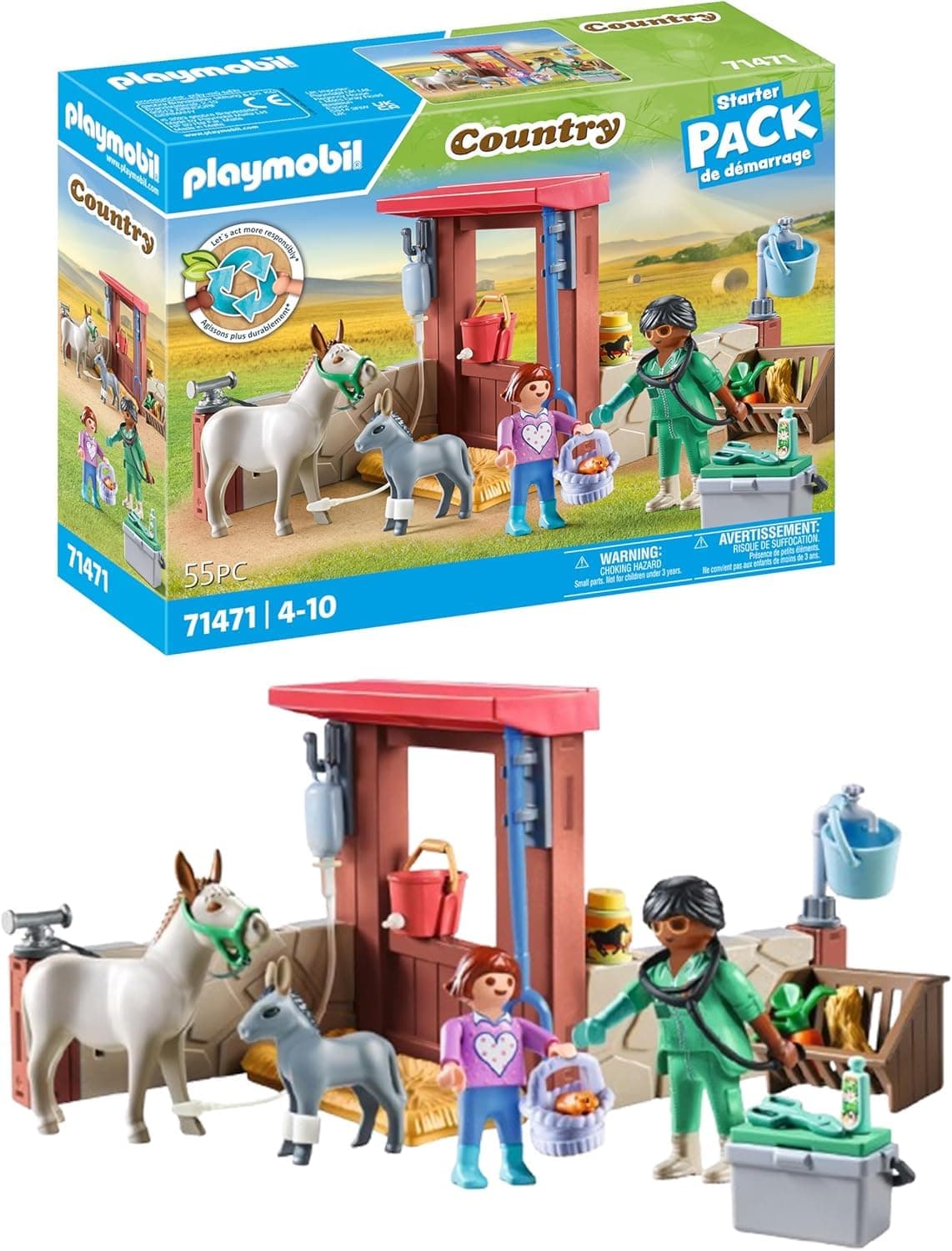 Playmobil - Ветеринарна мисия с магаретата