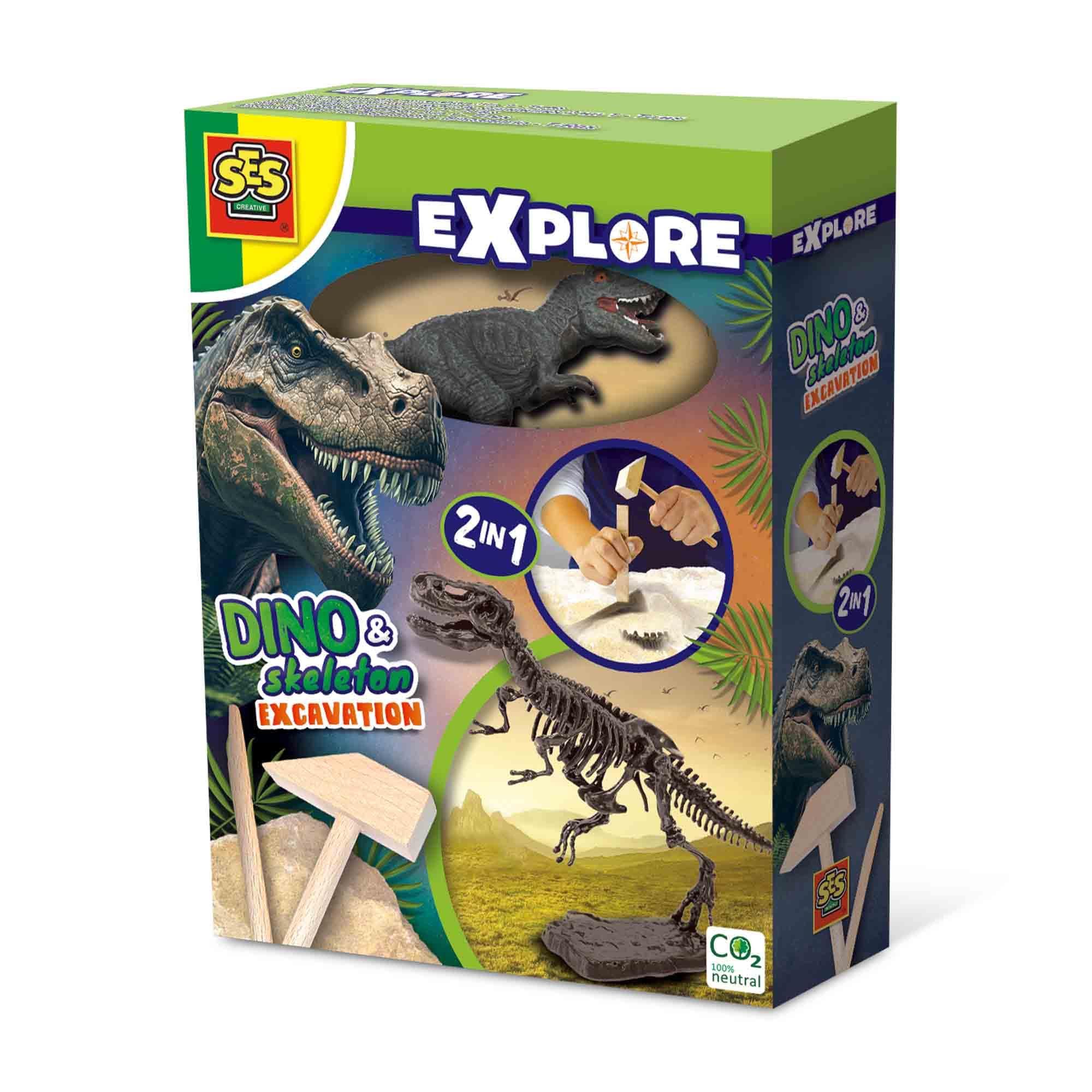 SES - Динозавър и скелет разкопки 2 в 1: T-rex