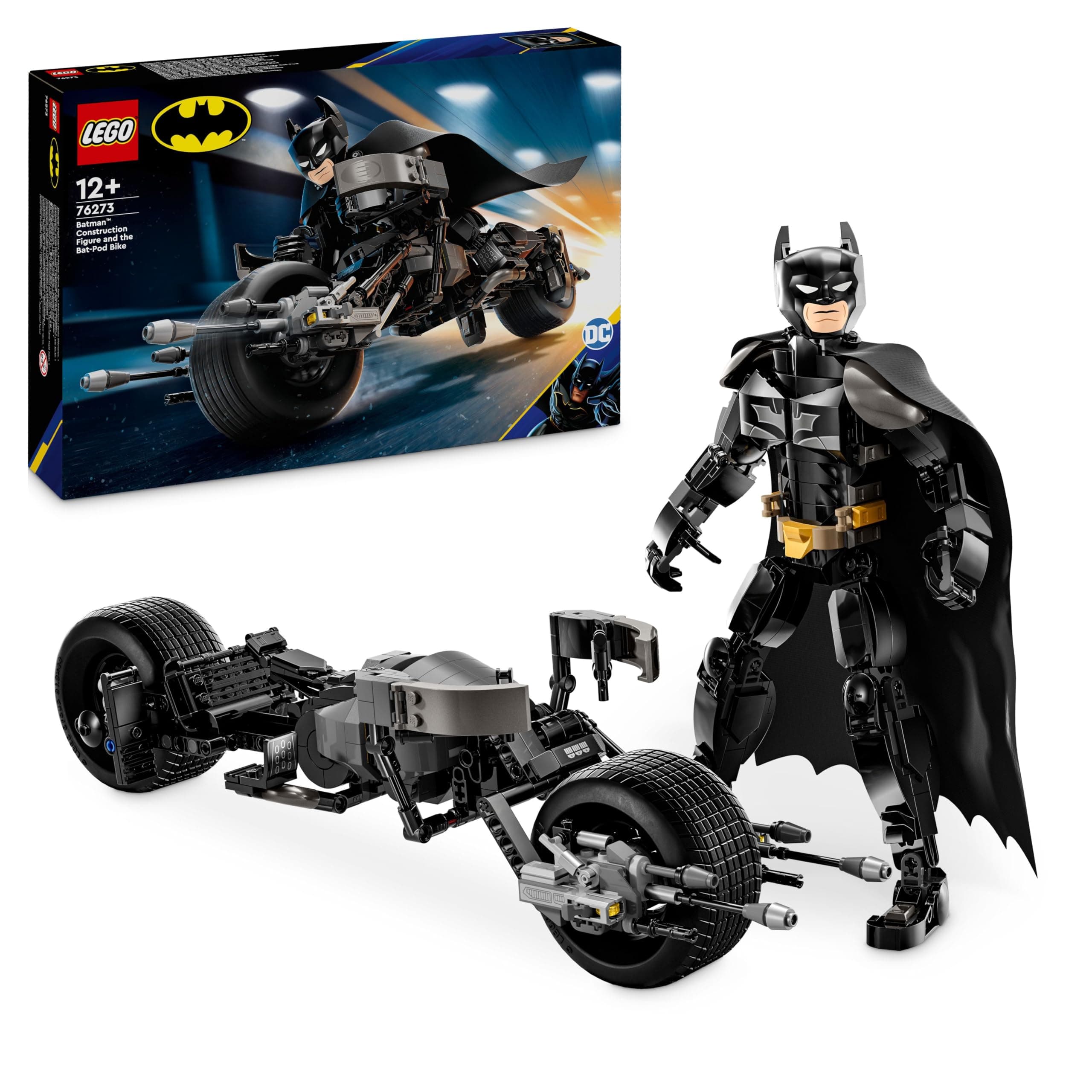 LEGO® DC Comics Super Heroes 76273 Batman™ - Фигура за изграждане Батман и мотоциклет