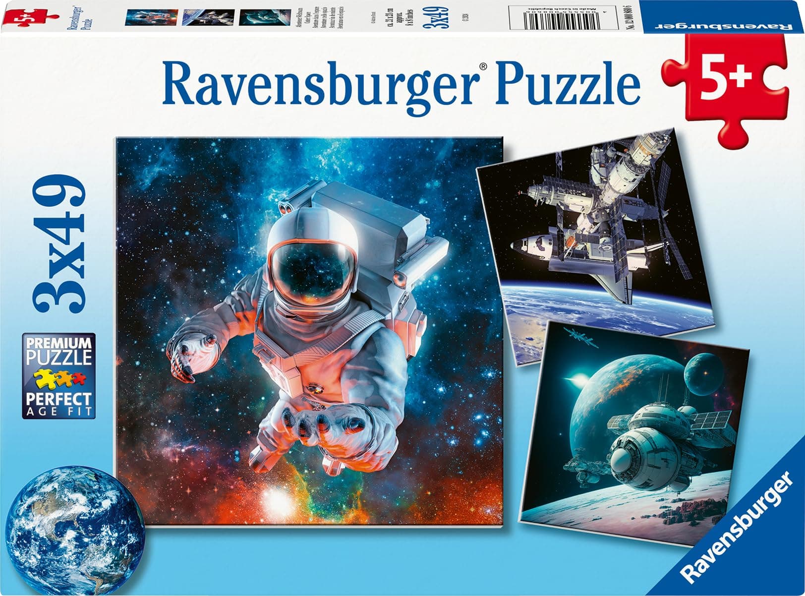 Пъзел Ravensburger 3x49 ел. - Космически приключения
