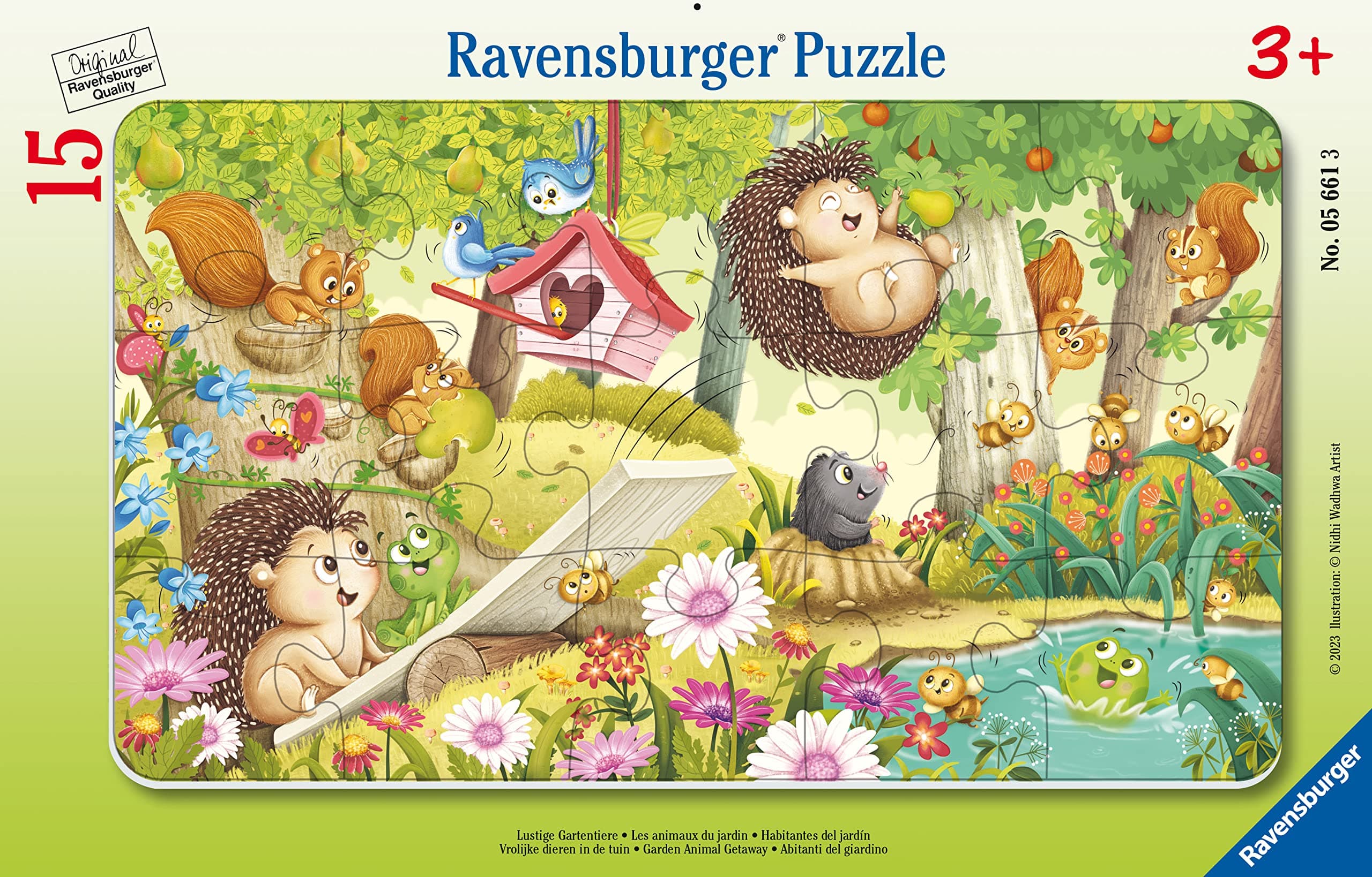 Пъзел Ravensburger 15 ел. - Градински животни