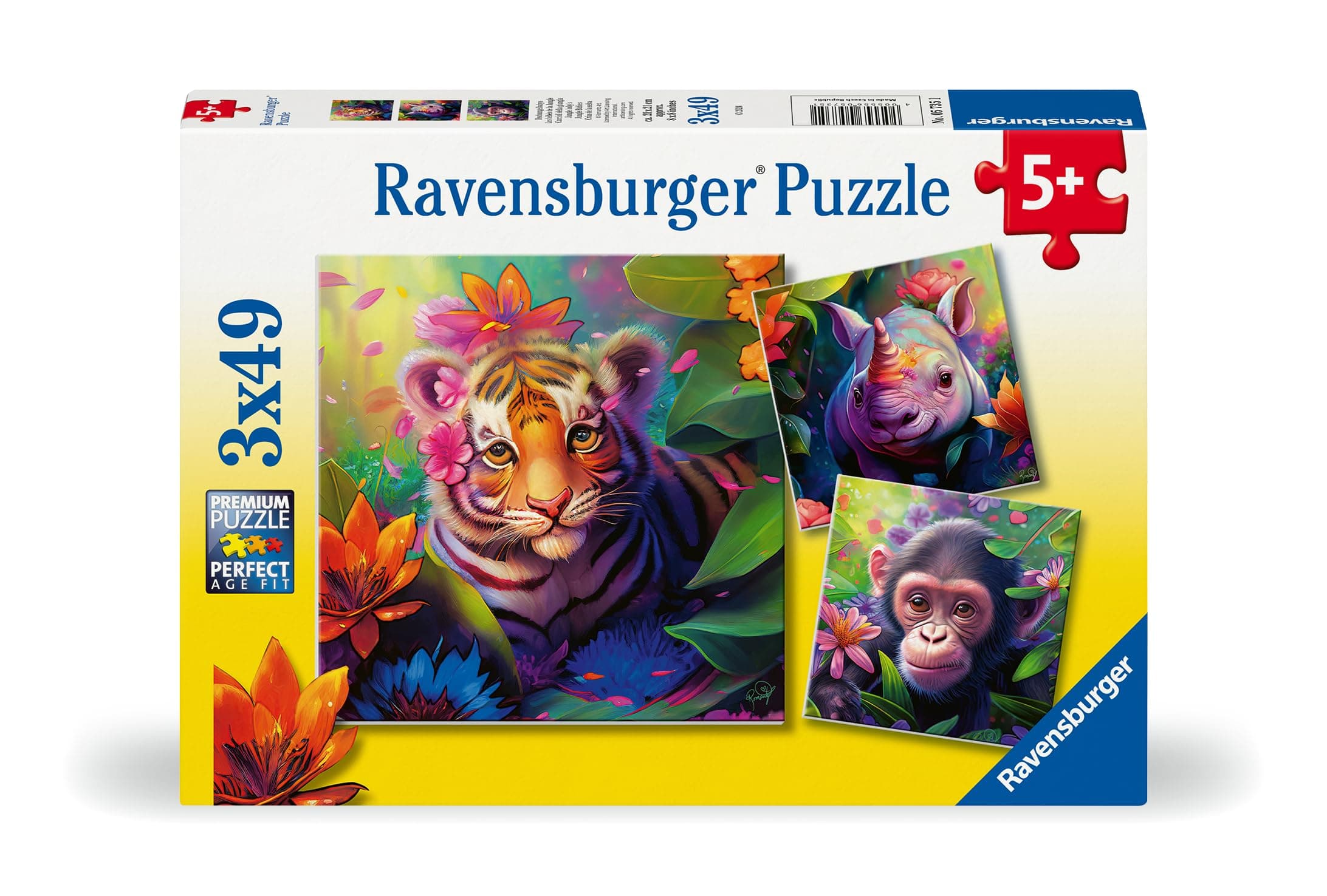 Пъзел Ravensburger 3x49 ел. - Бебета от джунглата