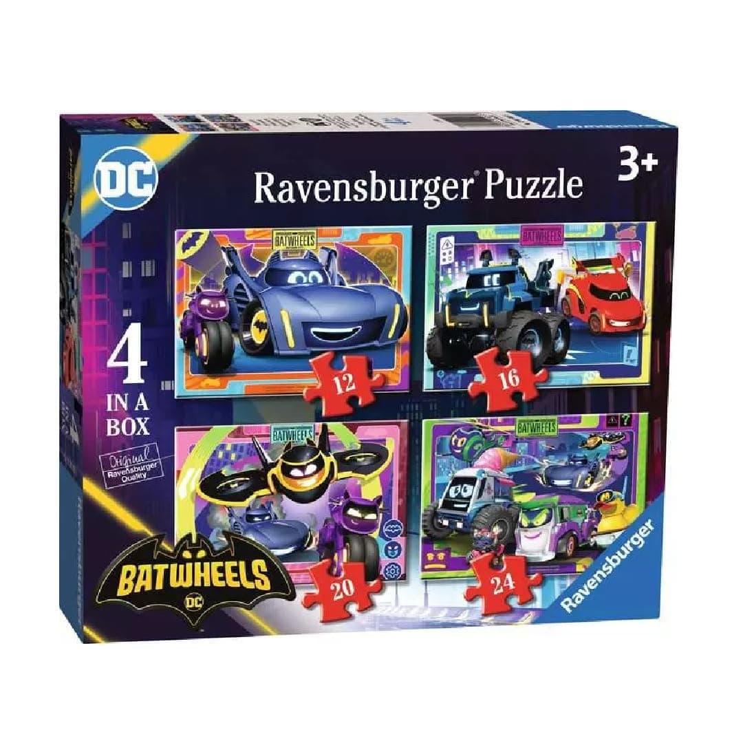 Пъзел Ravensburger 4-в-1: 12/16/20/24 ел. - Батмобили