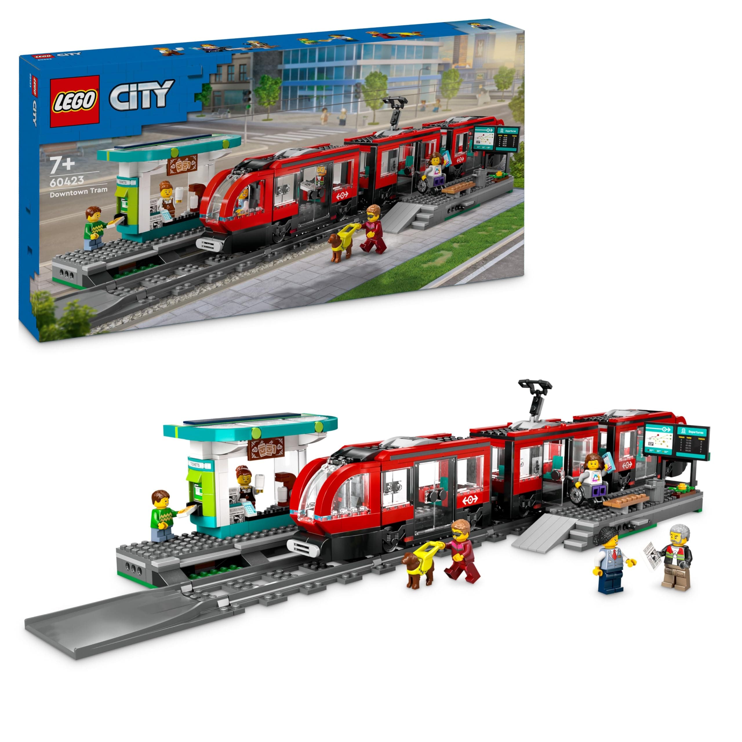 LEGO® City 60423 - Трамвай и гара в центъра на града