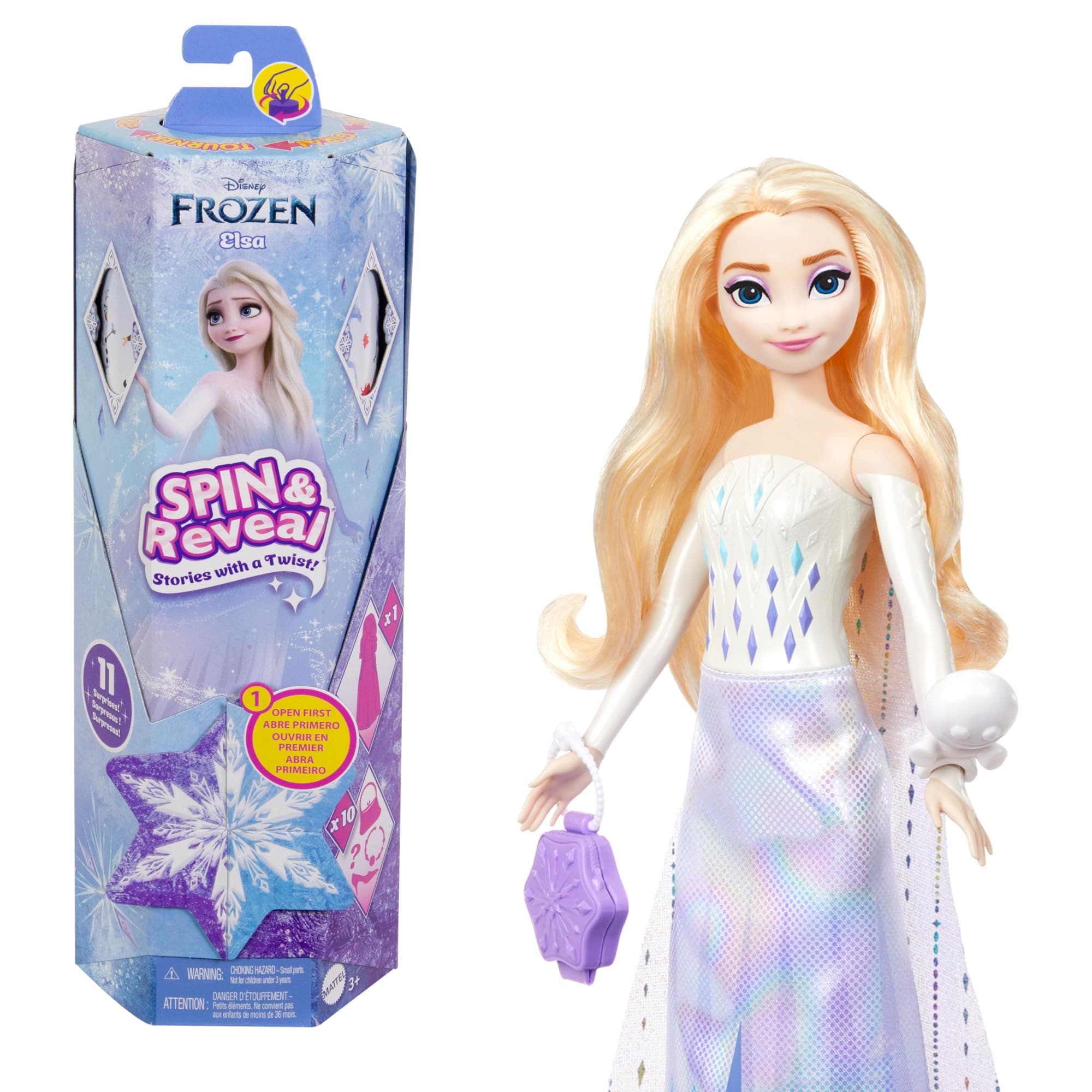 Кукла Disney Princess - Завърти и преобрази: Замръзналото кралство, Елза
