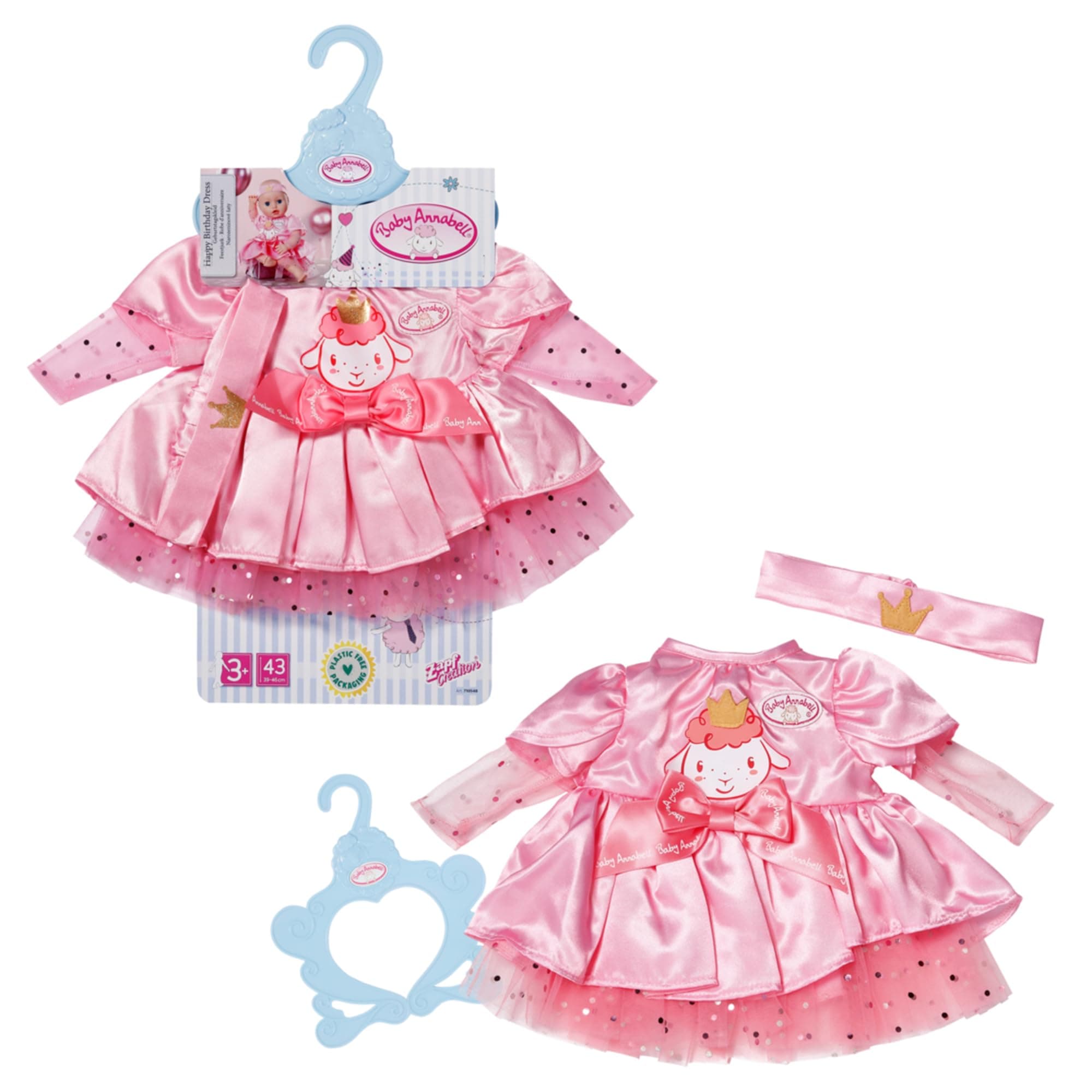 Baby Annabell - Рокля за Рожден ден, 43 см