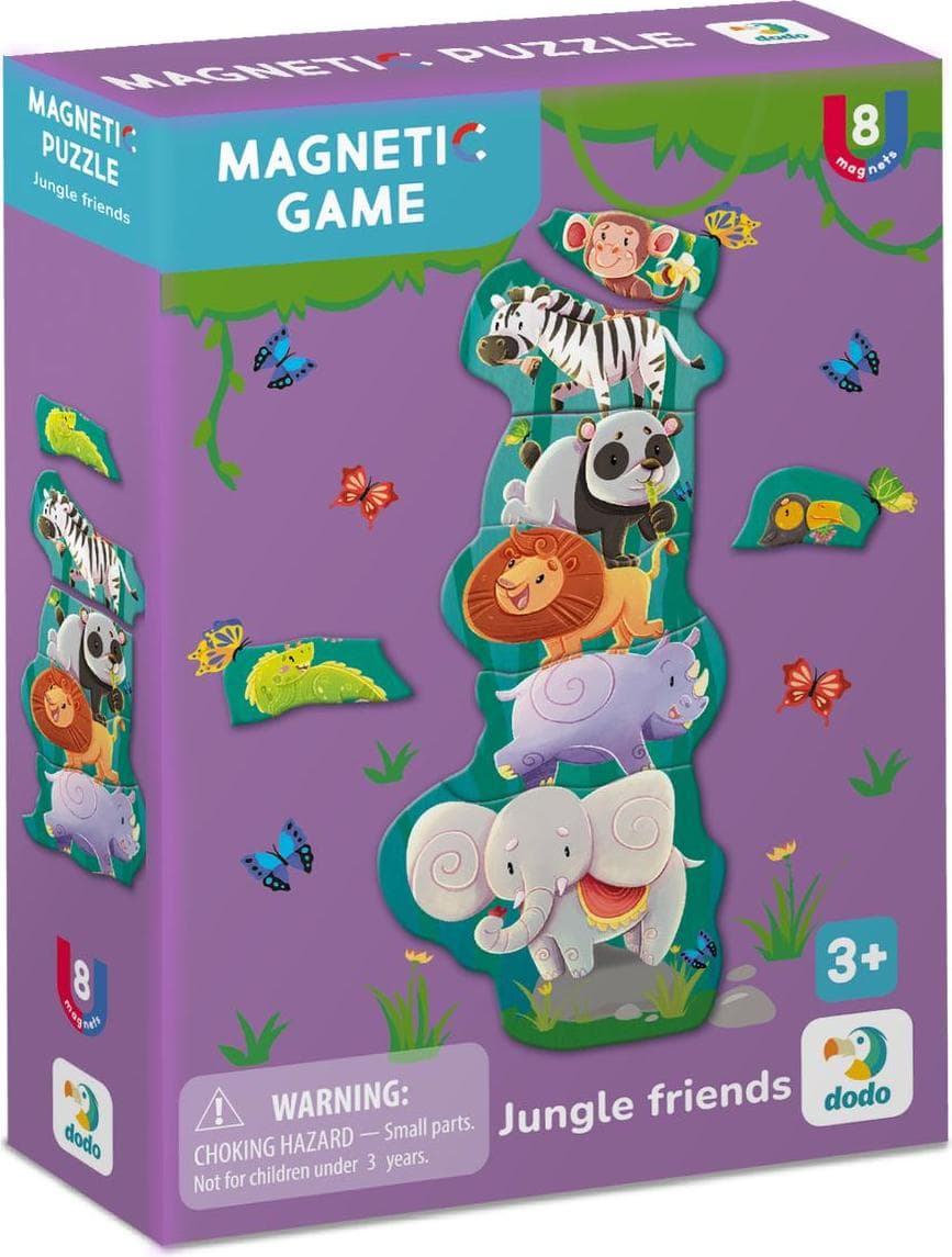 Магнитна игра 8 части Dodo - Приятели от джунглата
