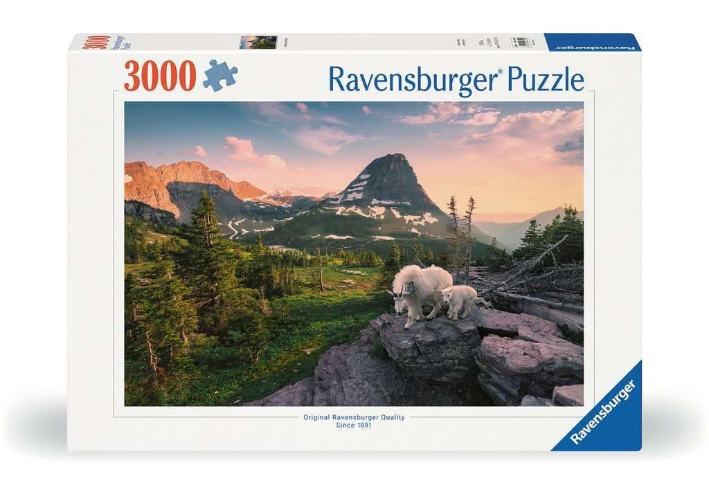 Пъзел Ravensburger 3000 ел. - Алпийска коза с бебе