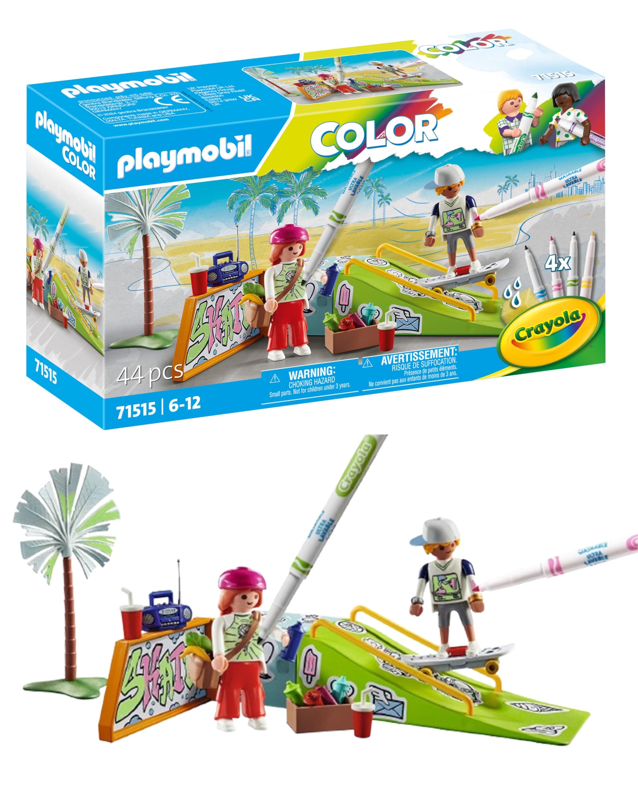 Playmobil - Скейт парк с цветни маркери