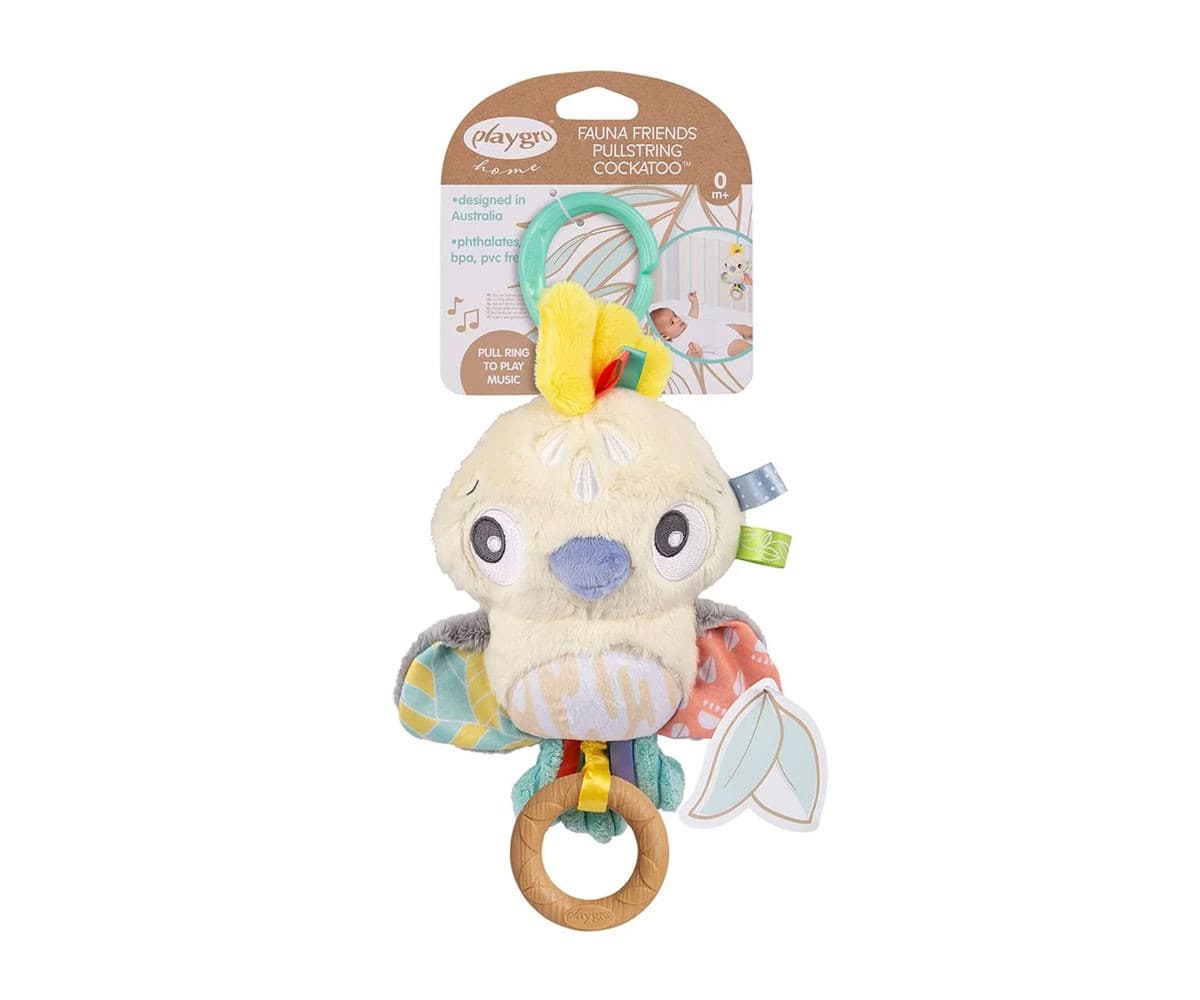 Музикална играчка какаду Playgro Fauna Friends, 0м+