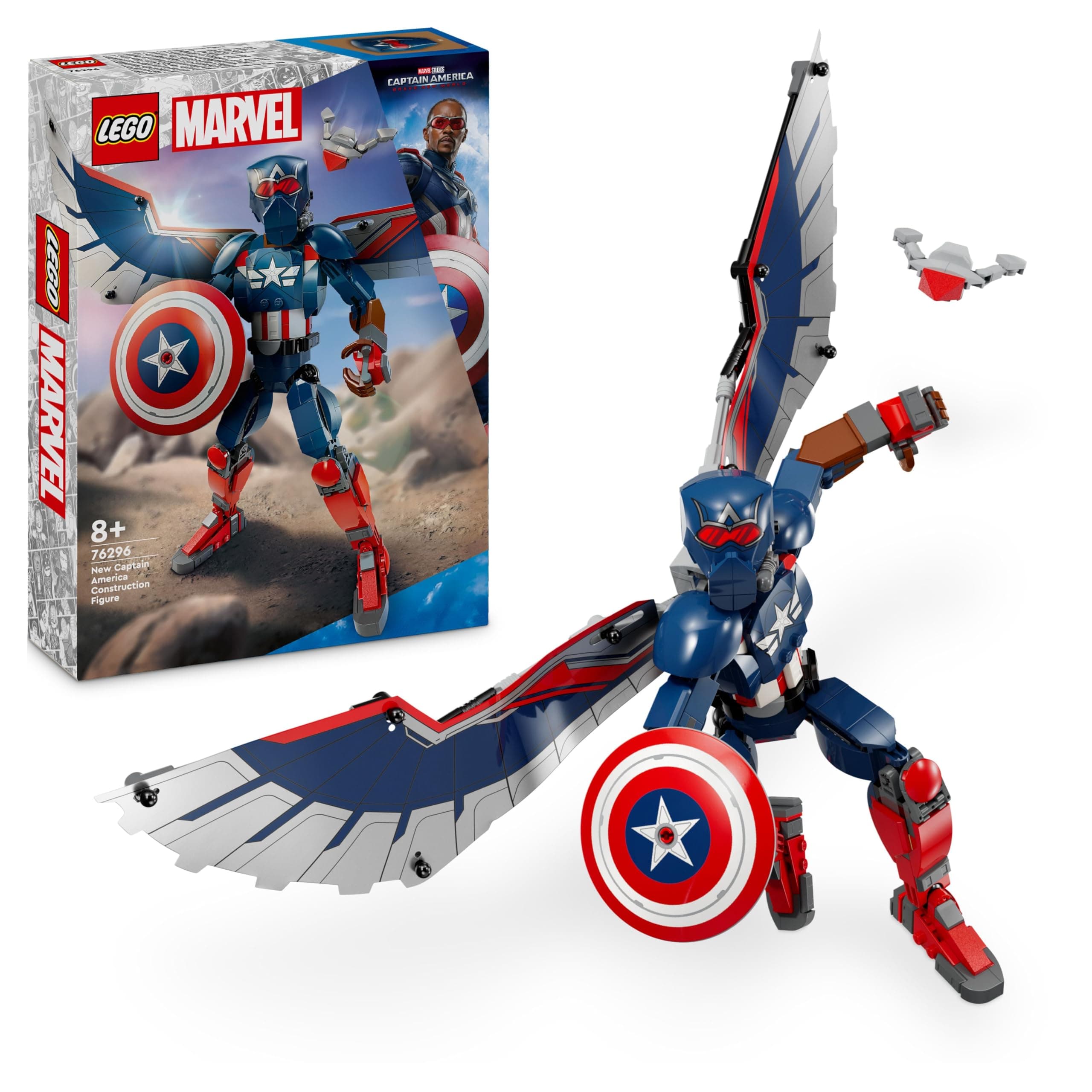 LEGO® Marvel 76296 - Нова фигура за изграждане на Капитан Америка