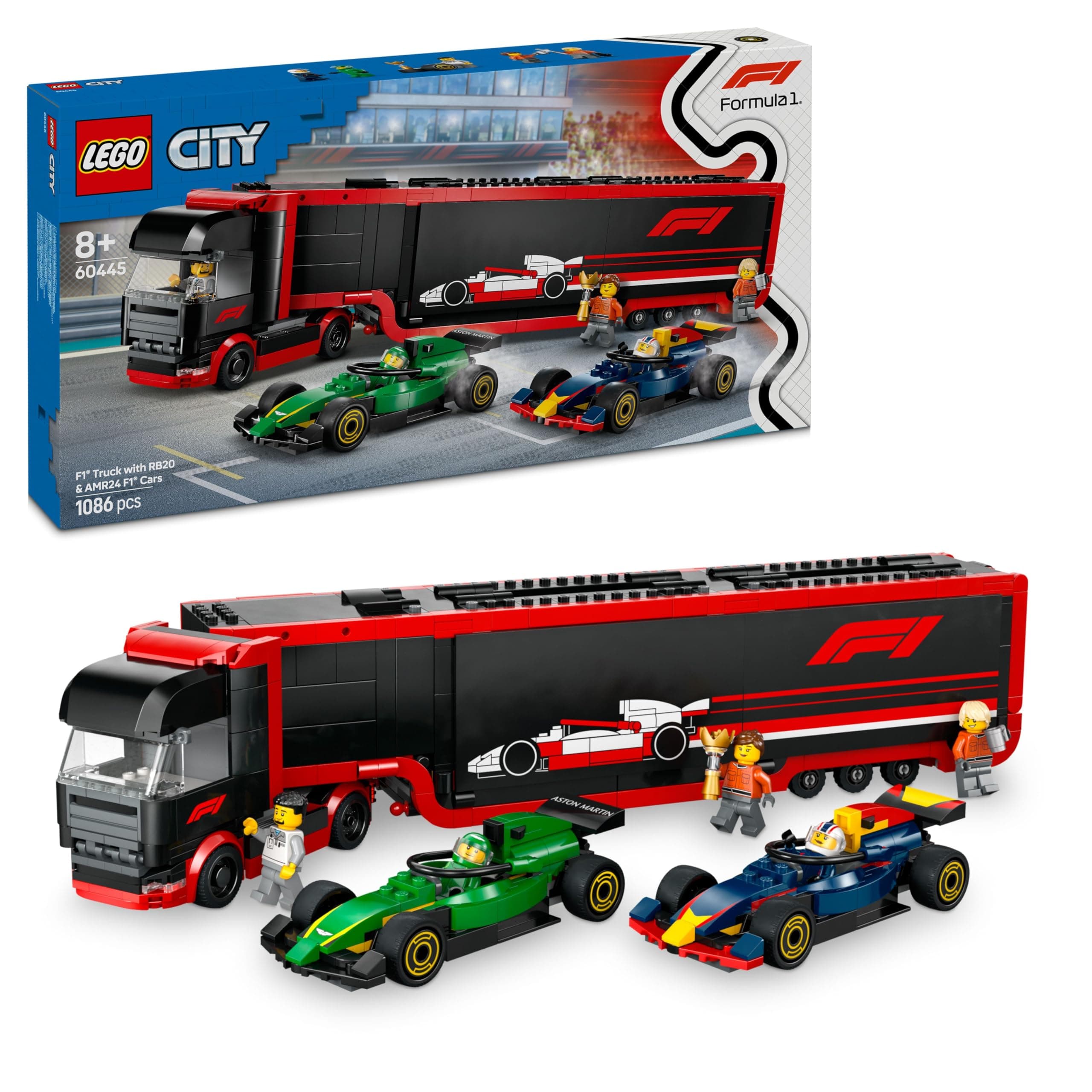 LEGO® City 60445 - Камион от F1® с коли RB20 и AMR24 от F1®