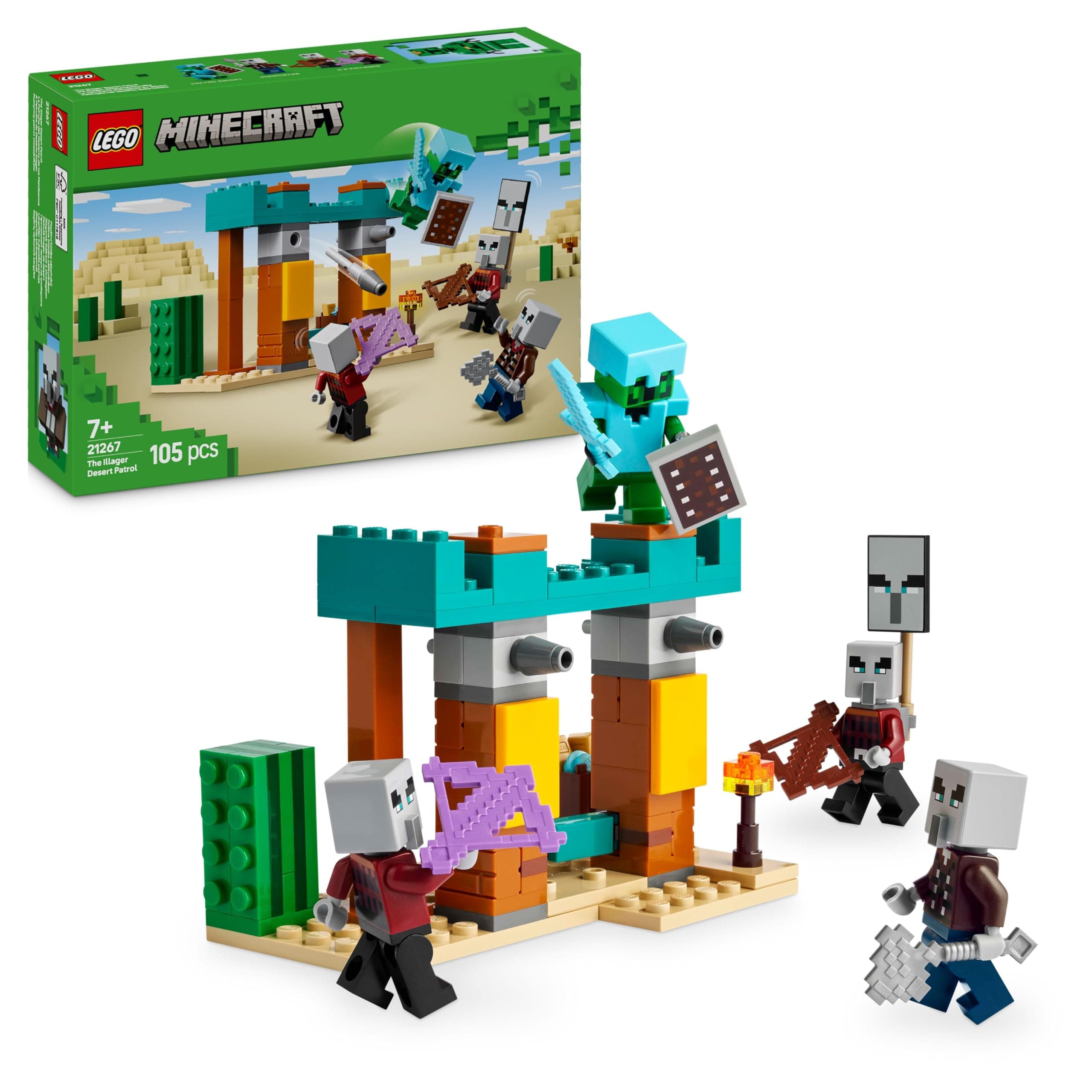 LEGO® Minecraft™ 21267 - Пустинният патрул на злобарите