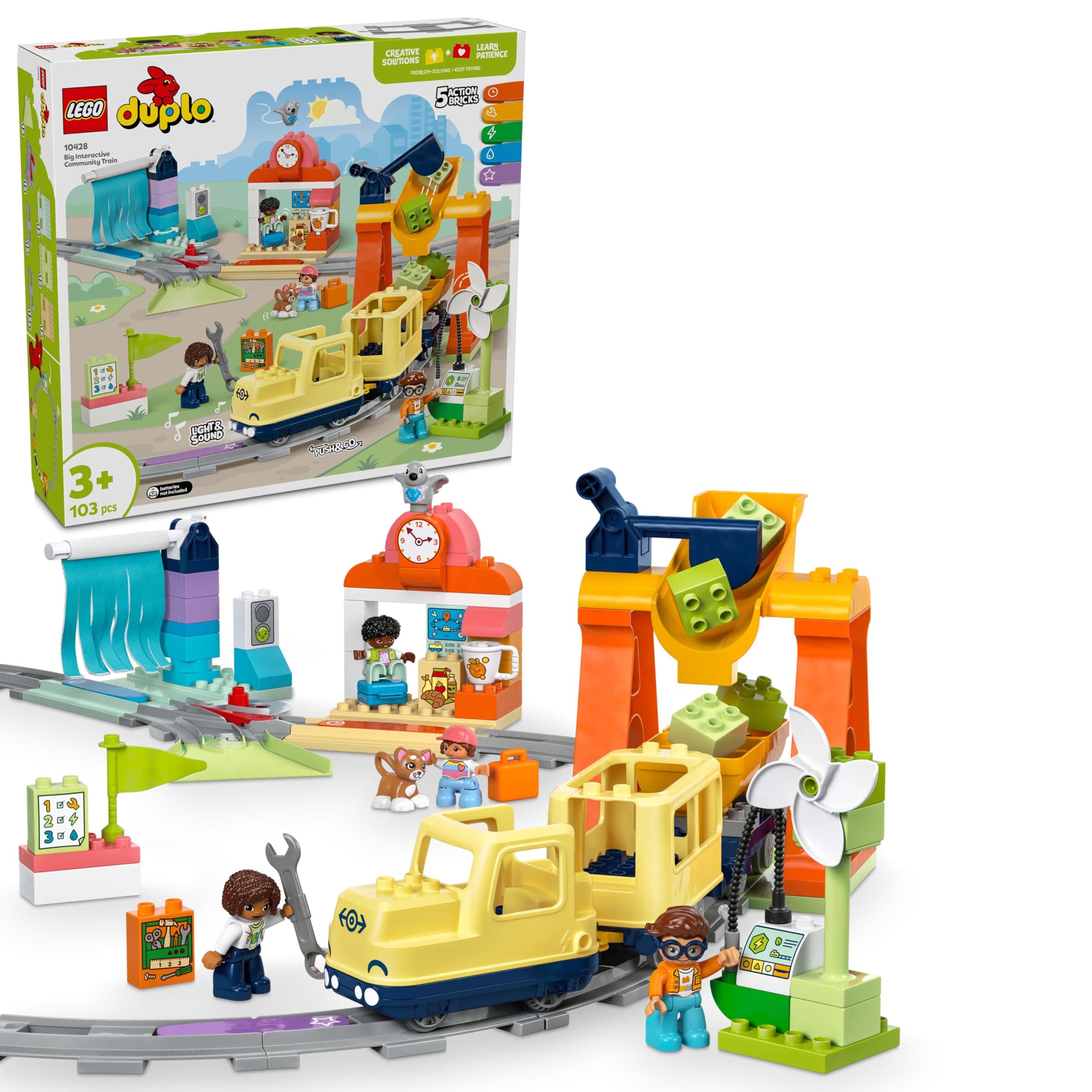 LEGO® DUPLO 10428 - Голям влак за взаимодействия