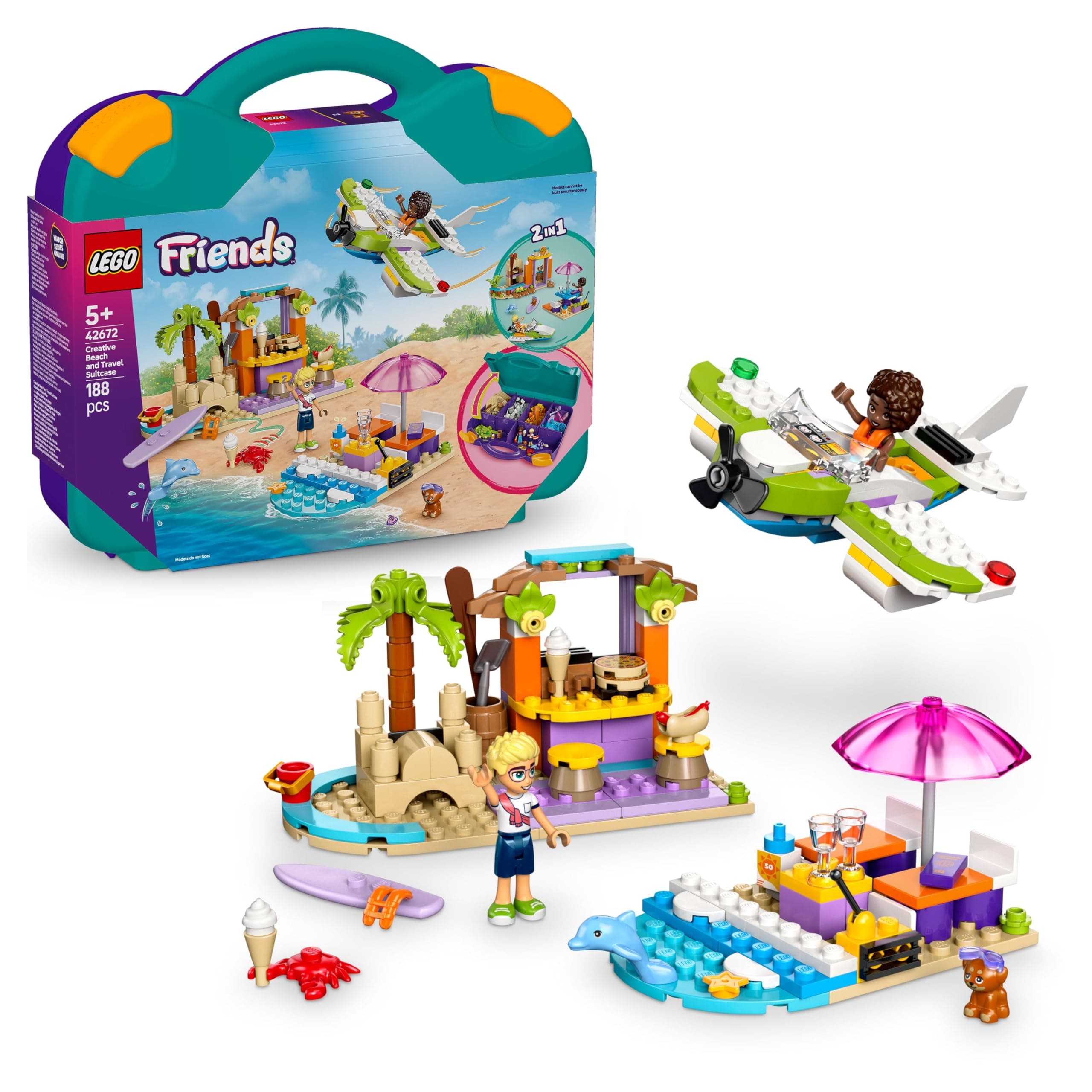 LEGO® Friends 42672 - Творчески куфар за плаж и пътуване