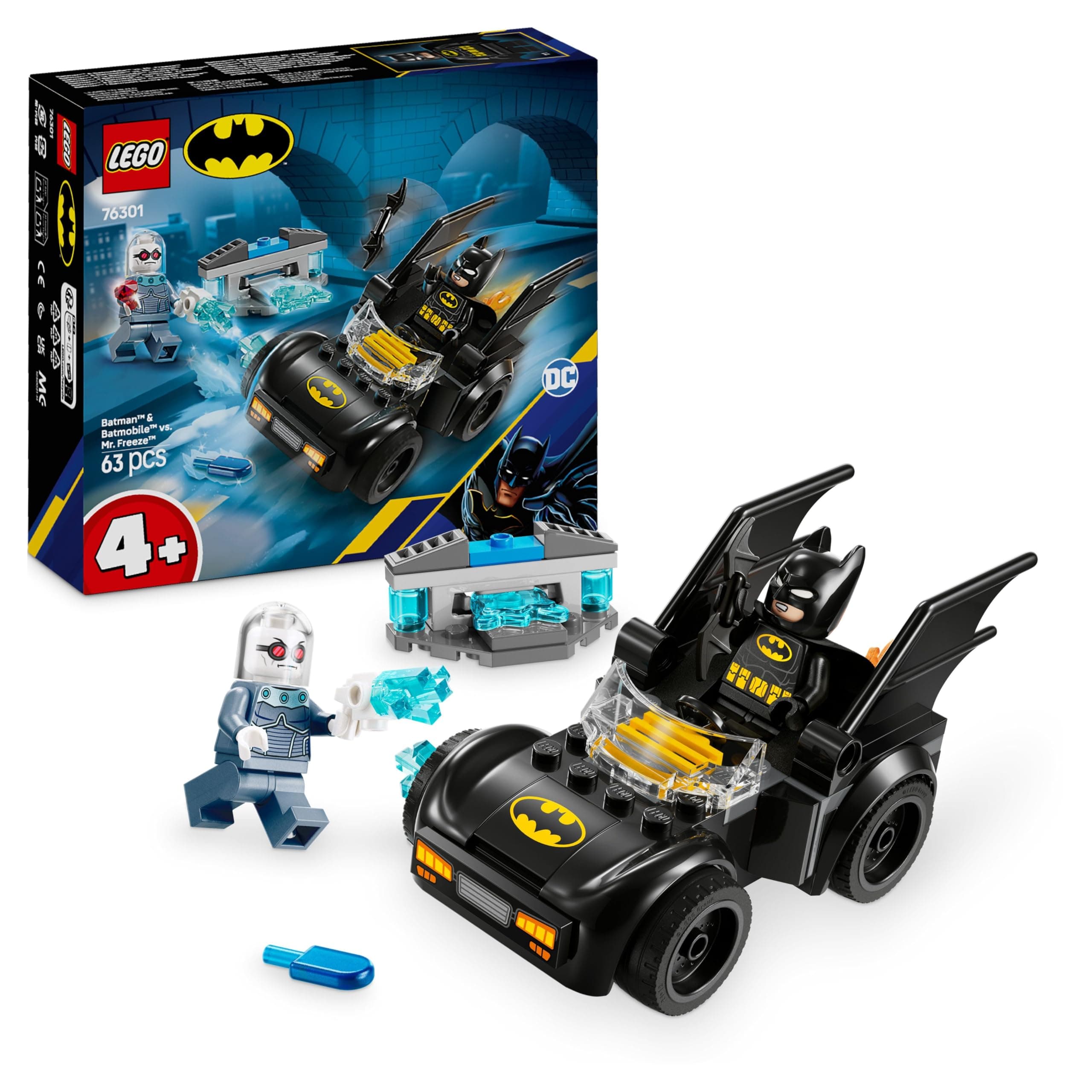 LEGO® Batman™ 76301 - Батман с Батмобила срещу Мистър Фрийз™