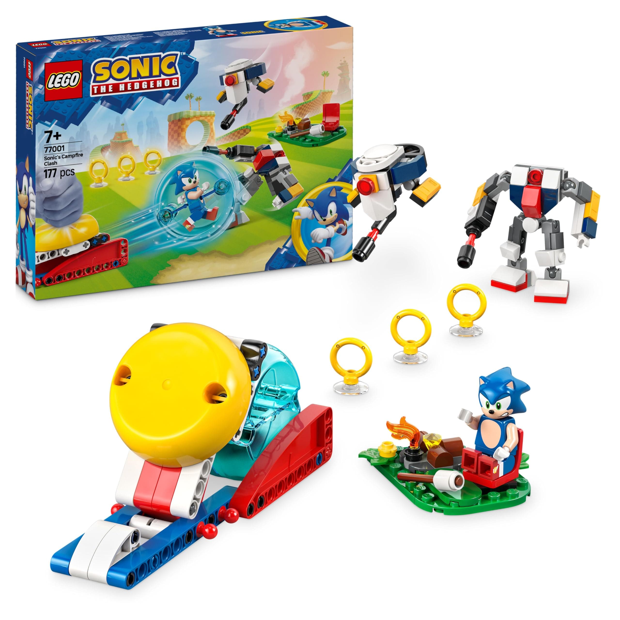 LEGO® Sonic the Hedgehog™ 77001 - Сблъсък край лагерния огън на Sonic