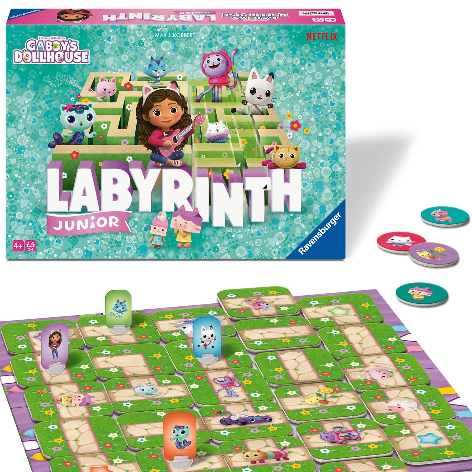 Настолна игра Ravensburger - Лабиринта на Gabby's Dollhouse Junior