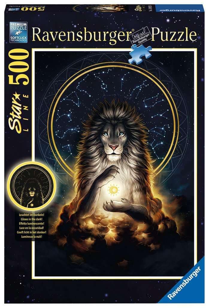 Светещ в тъмното пъзел Ravensburger 500 ел. - Лъв