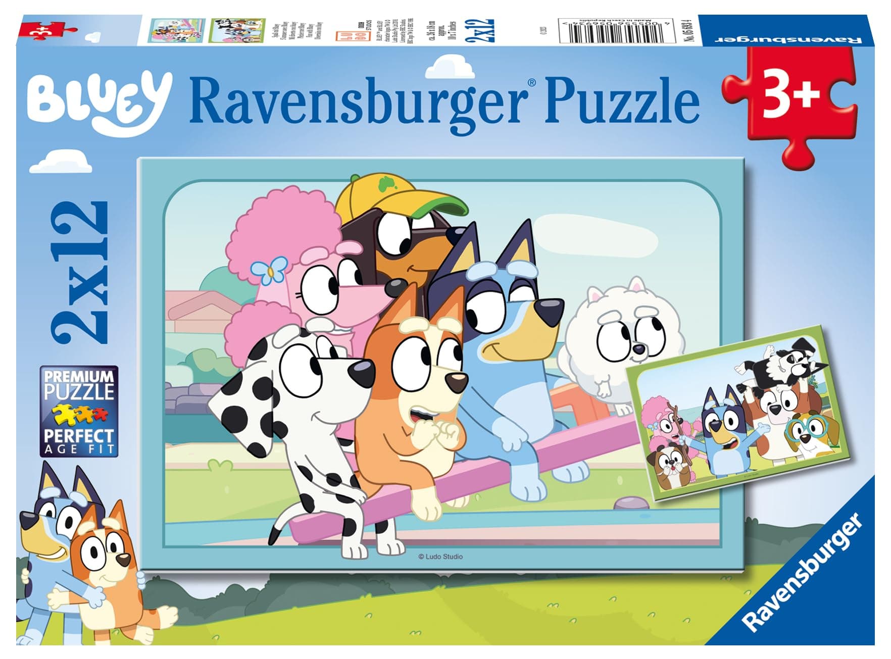 Пъзел Ravensburger 2x12 ел. - Забавление с Блуи