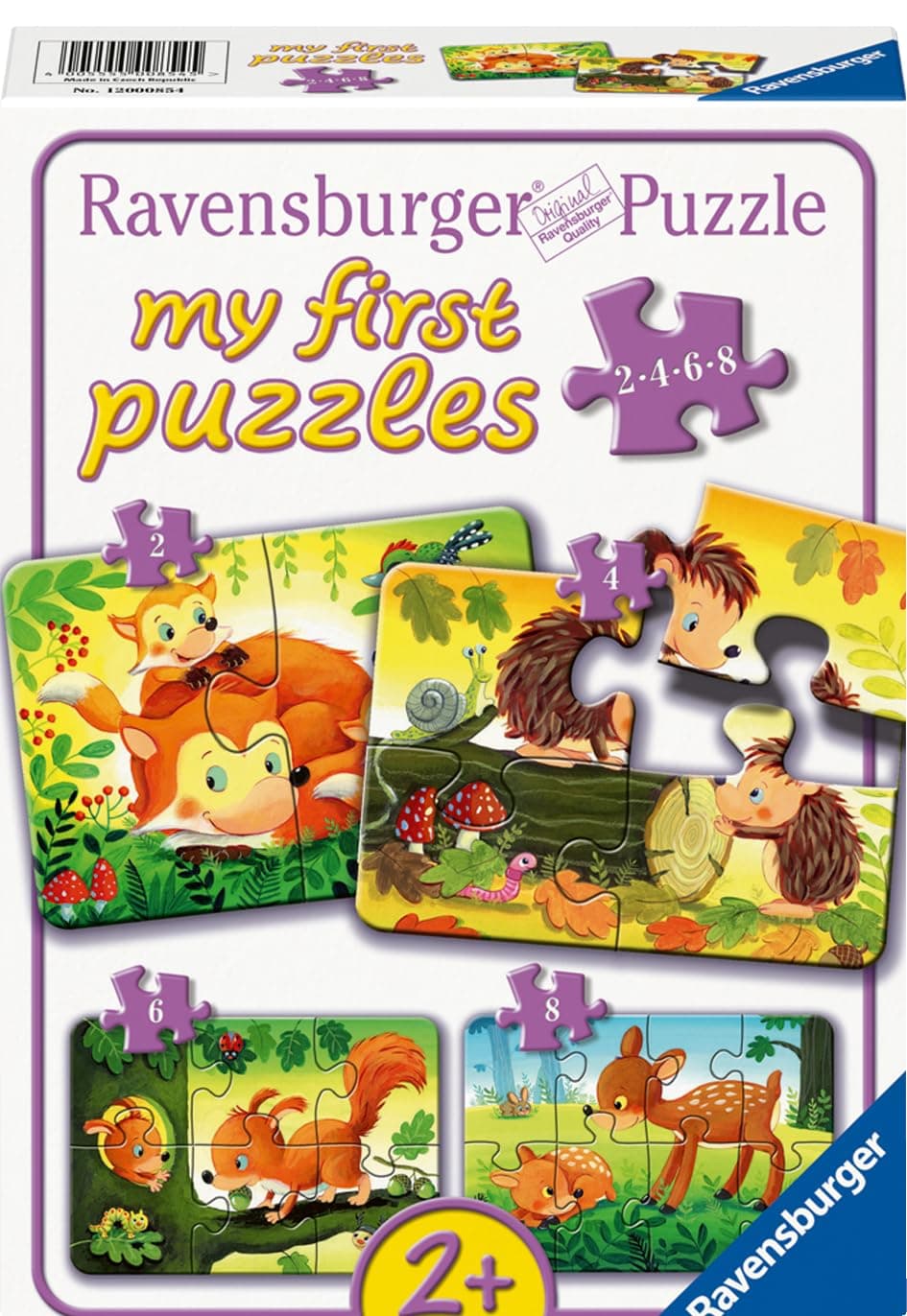Моят първи пъзел Ravensburger 2/4/6/8 ел. - Забавление с горски животни