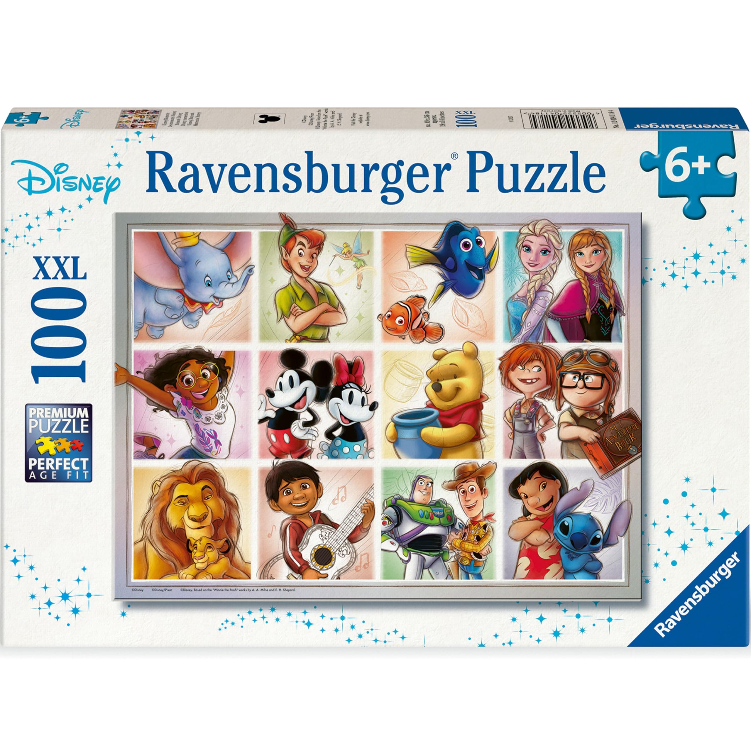 Пъзел Ravensburger 100 ел. XXL - Дисни герои