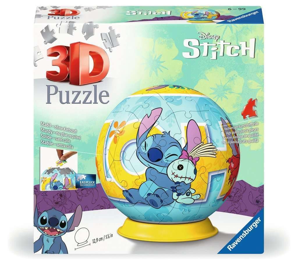3D Пъзел топка Ravensburger 72 ел. - Стич