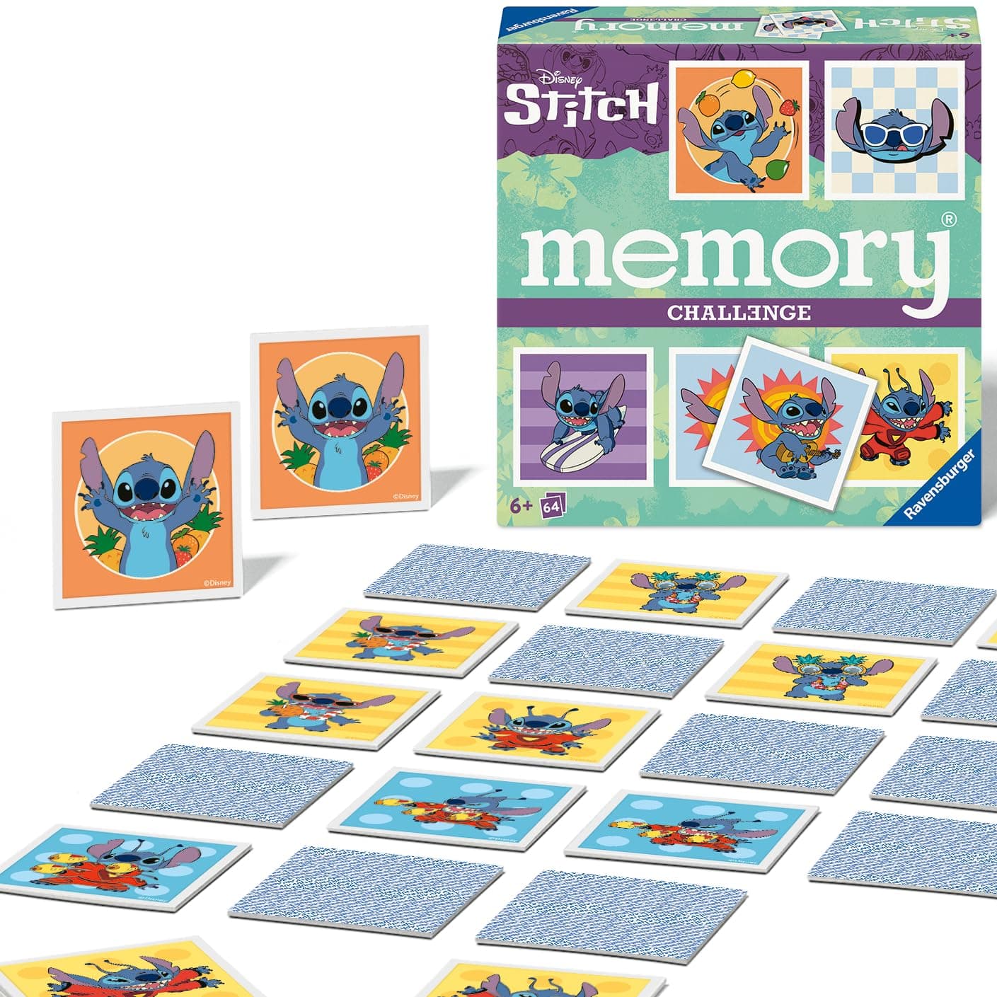 Игра Мемори карти 64 броя Ravensburger - Стич