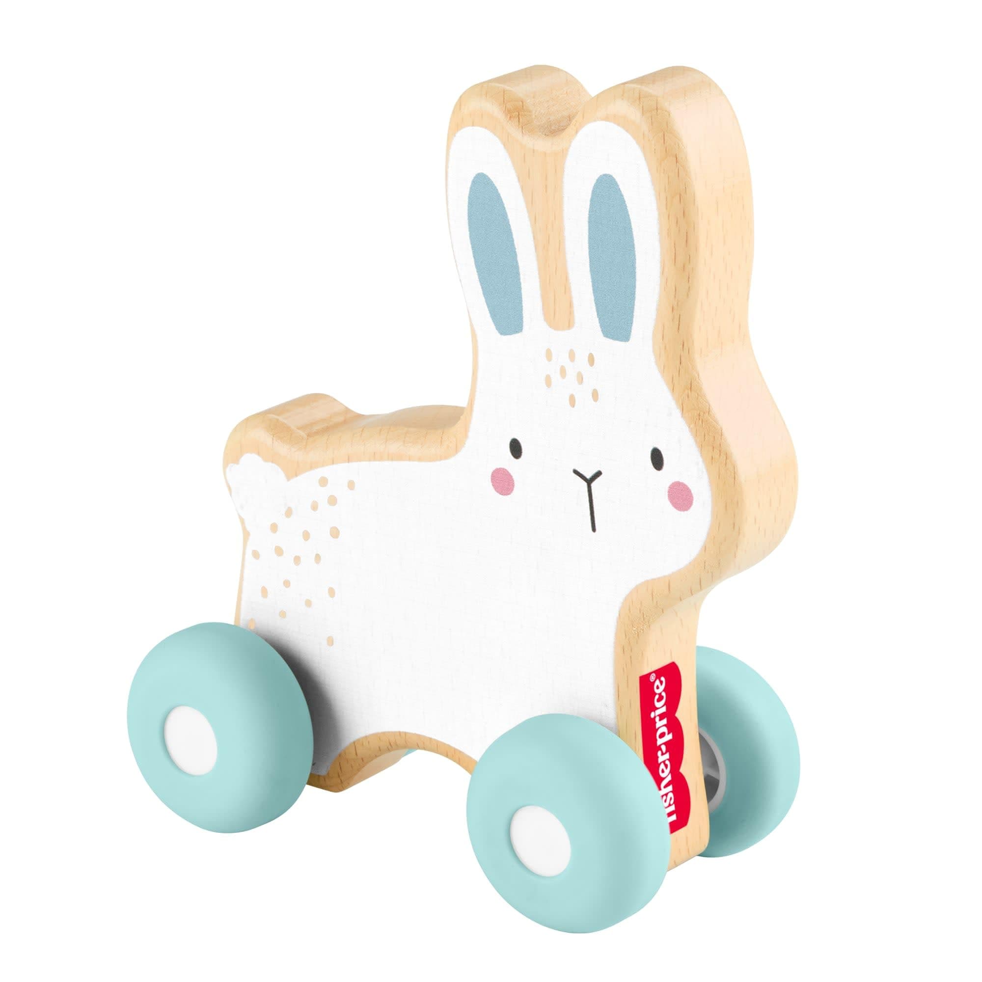 Дървена играчка за бутане Fisher Price, зайче