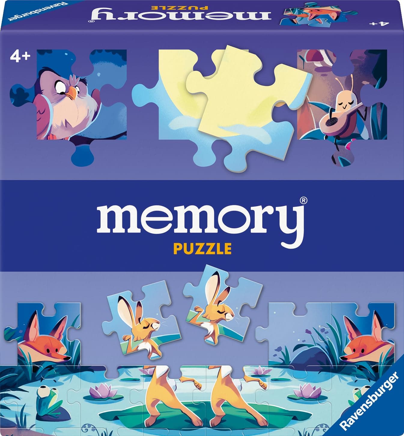 Настолна игра мемори пъзел Ravensburger - Животни край езерото