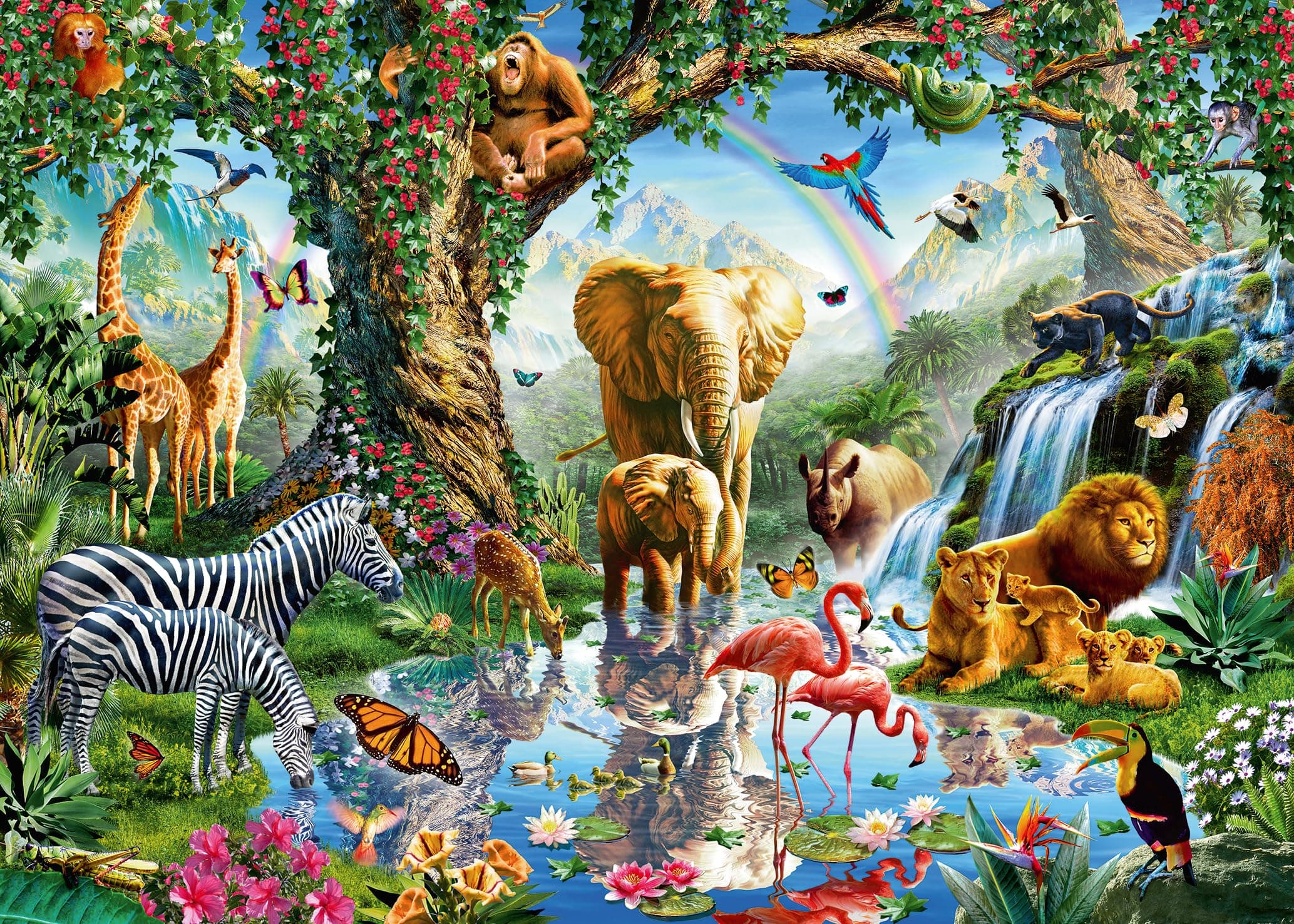 Пъзел Ravensburger 1000 ел. - Приключения в джунглата