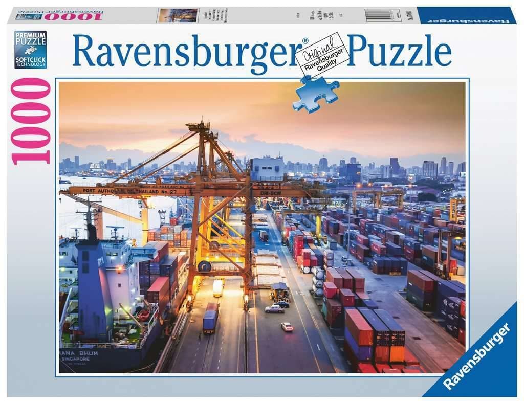 Пъзел Ravensburger 1000 ел. - Пристанището на Хамбург