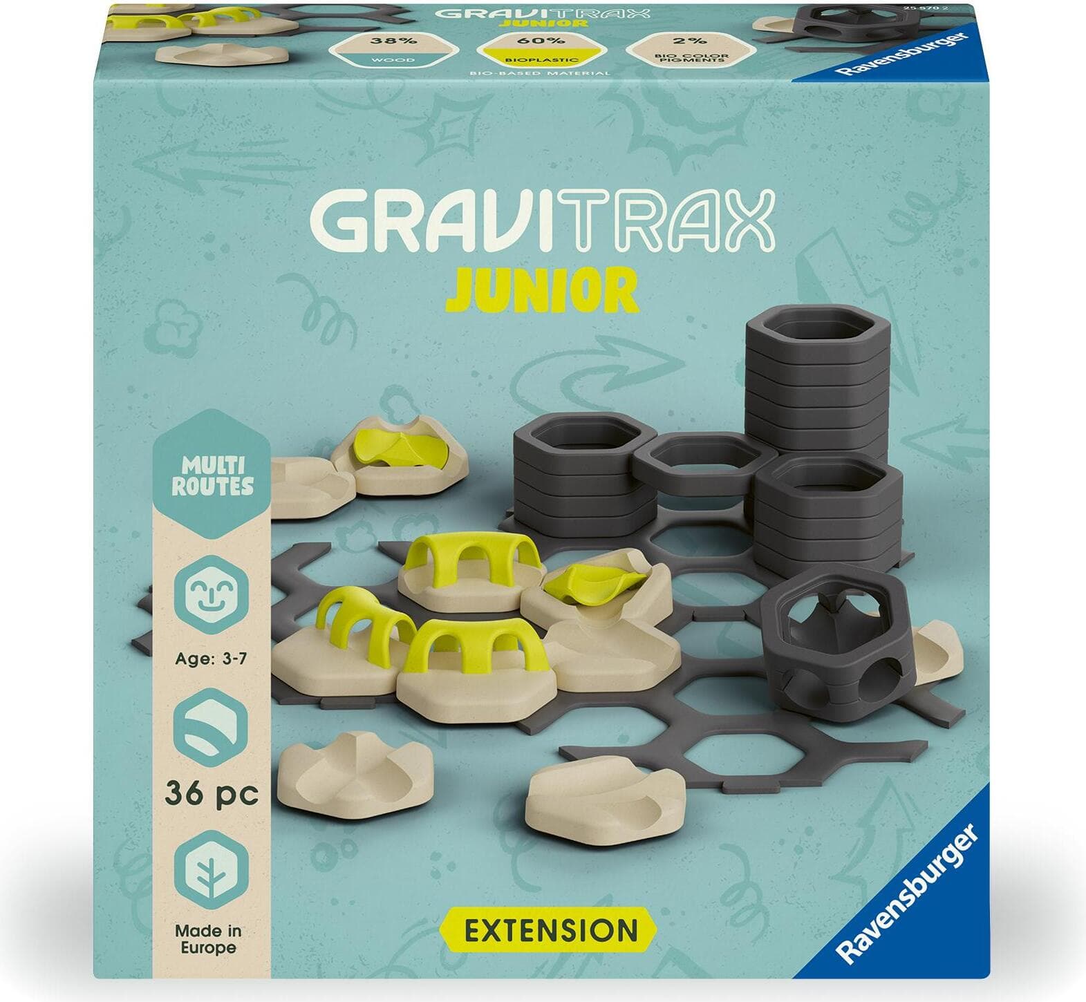 Настолна игра Ravensburger GraviTrax Junior - Допълнение Multi Routes