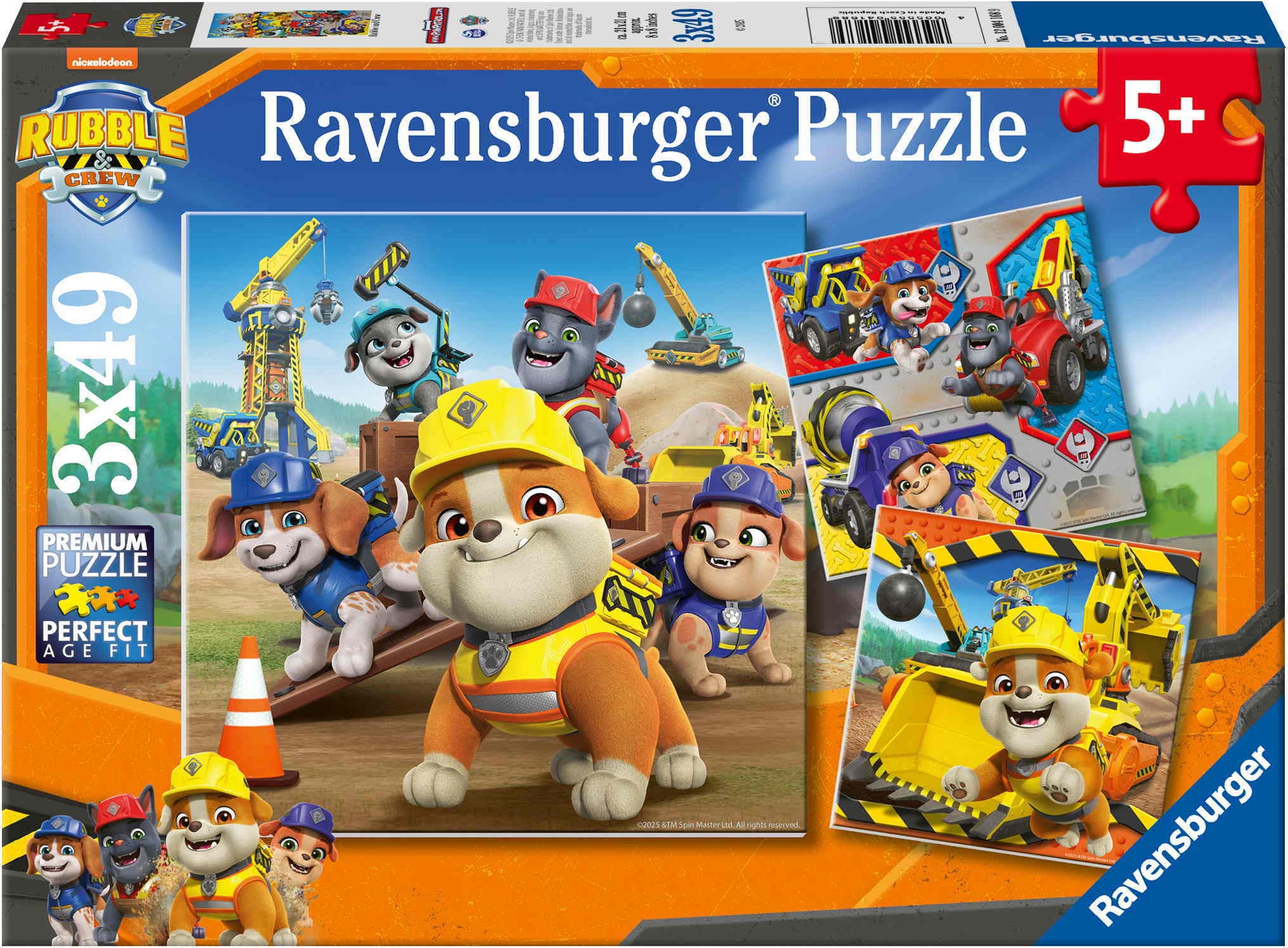 Пъзел Ravensburger 3x49 ел. - Пес Патрул: Ръбъл и Бандата